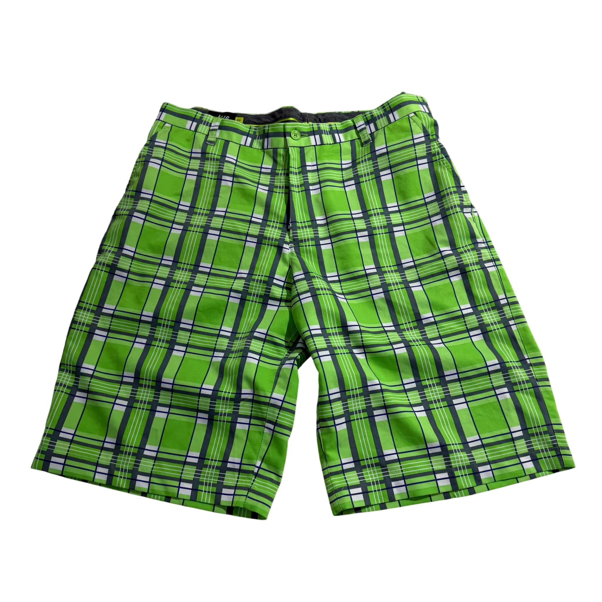 Sligo Golf Shorts Green Plaid Flat Front Men's Size 34 — photo 1 of 8