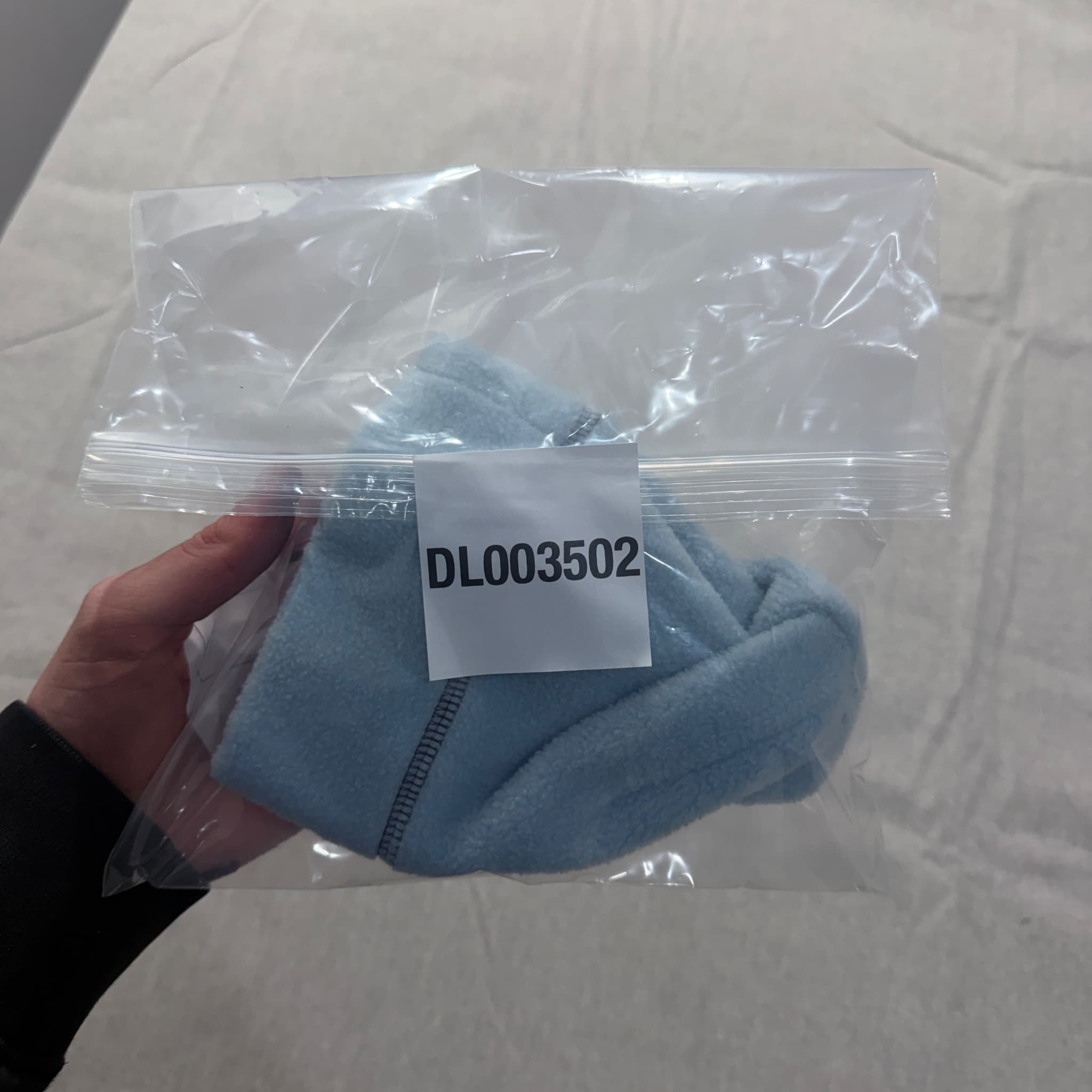 Sportsgirl Light Blue Fleece Beanie With Contrast Stitching — photo 6 of 6