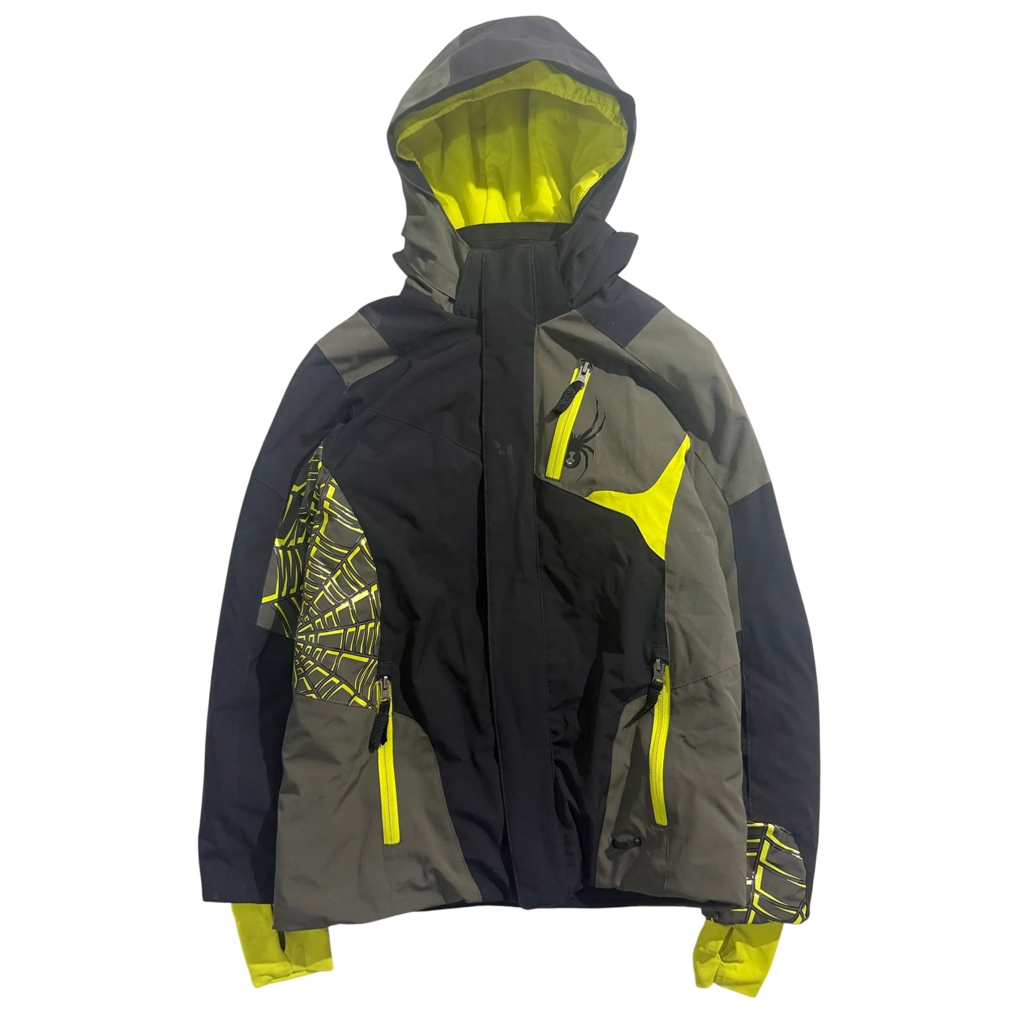 Spyder Kids Ski Jacket Black Grey Web Graphic 14 — photo 1 of 10