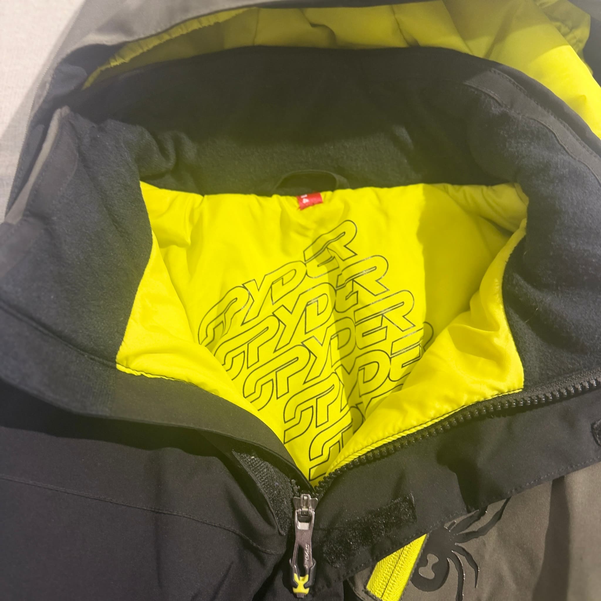 Spyder Kids Ski Jacket Black Grey Web Graphic 14 — photo 7 of 10