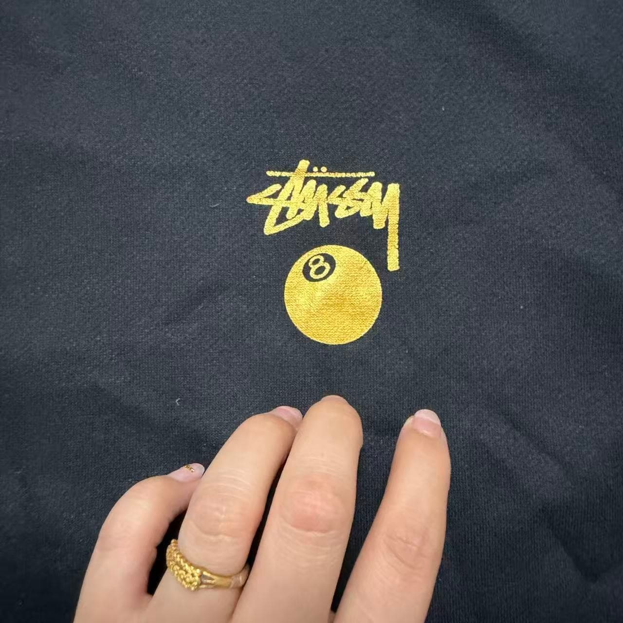 Stüssy 8-Ball Hoodie Black Gold Size L — photo 4 of 8