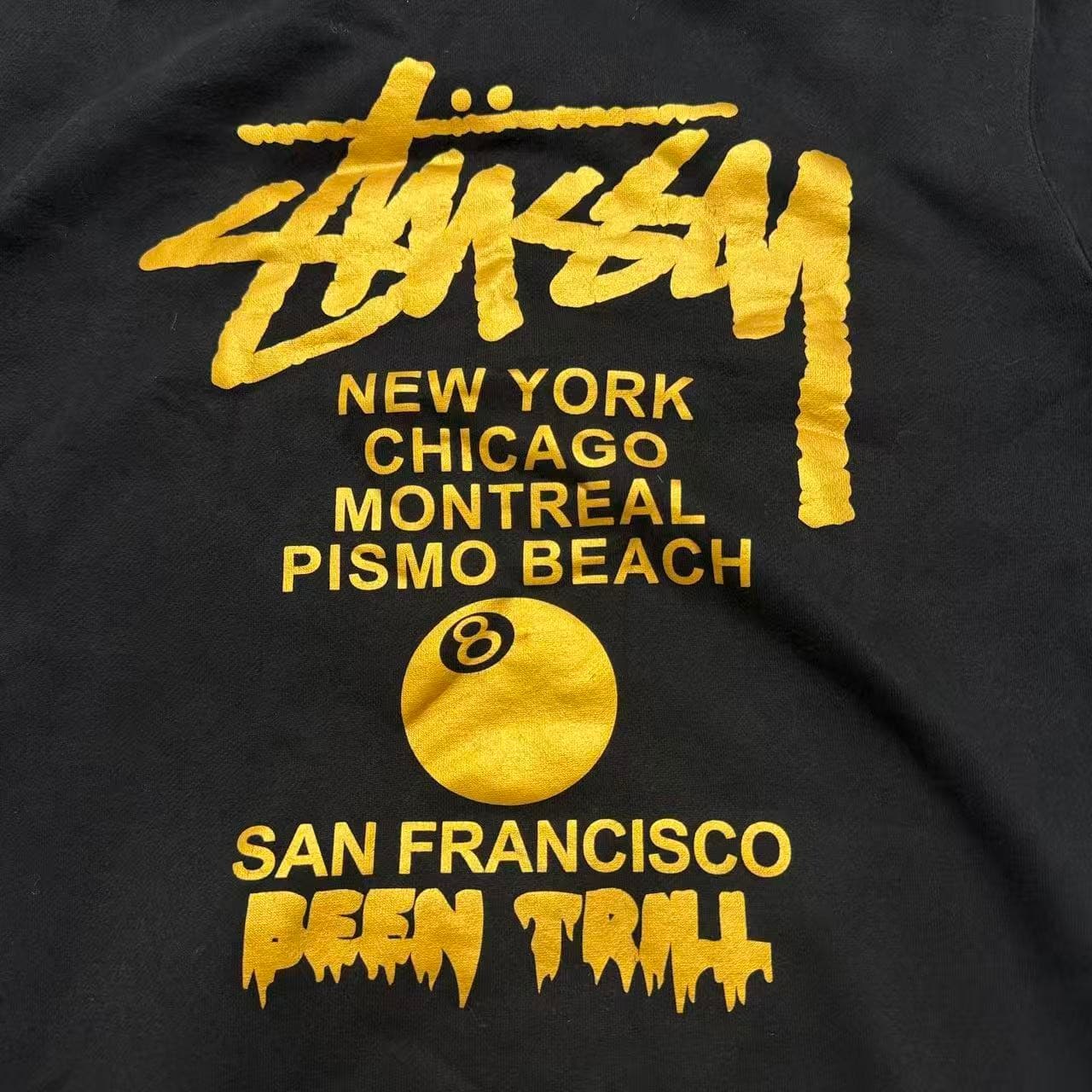 Stüssy 8-Ball Hoodie Black Gold Size L — photo 3 of 8