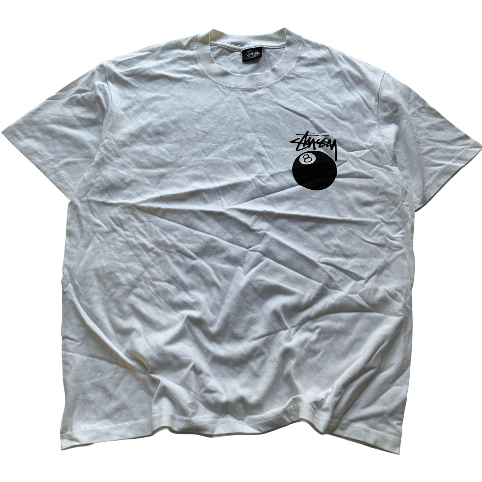 Stüssy 8 Ball T-Shirt White Graphic Logo Tee Size M — photo 1 of 7