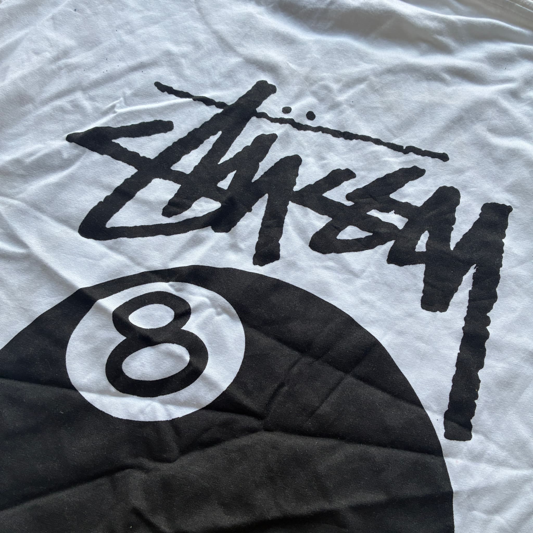 Stüssy 8 Ball T-Shirt White Graphic Logo Tee Size M — photo 5 of 7