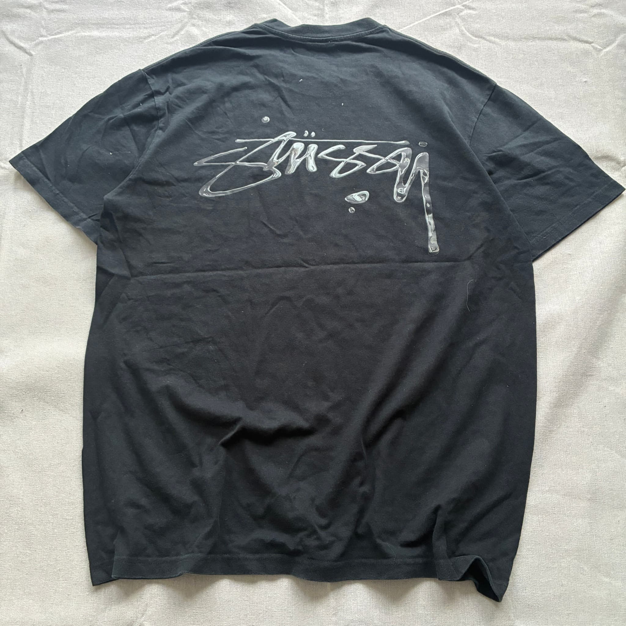 Stüssy Basic Logo T-Shirt Black Size L — photo 4 of 7