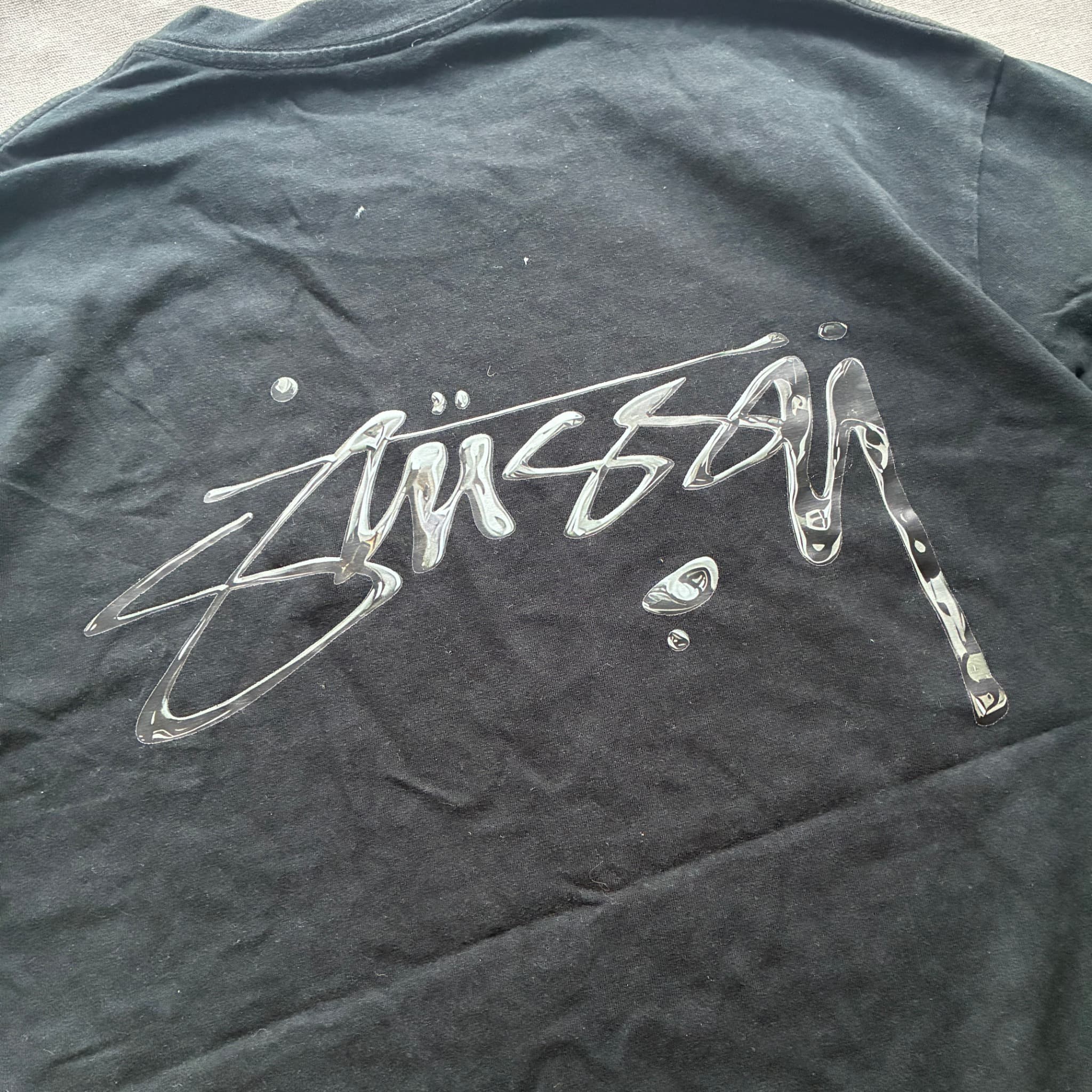 Stüssy Basic Logo T-Shirt Black Size L — photo 5 of 7