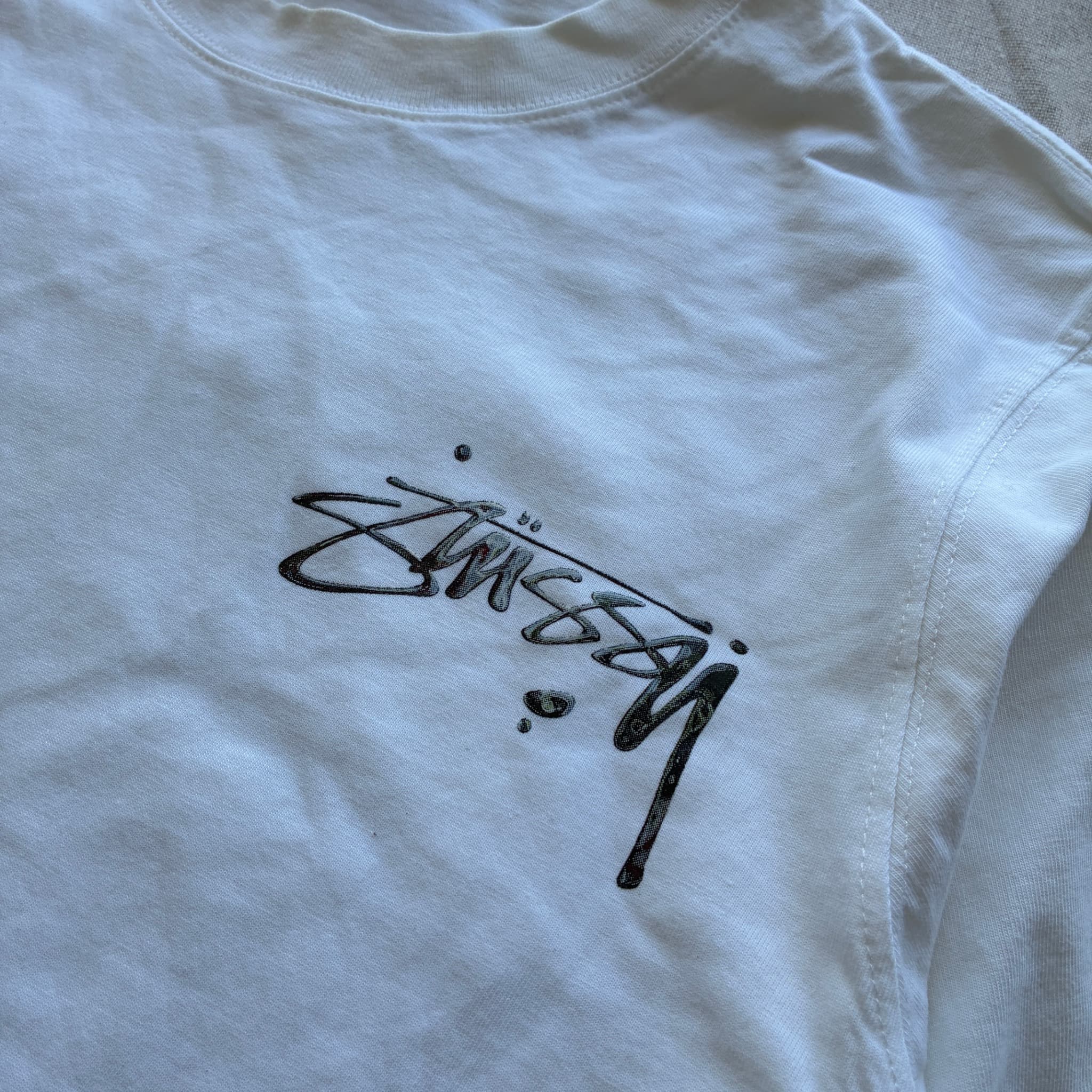 Stüssy Basic Logo T-Shirt White Size S — photo 3 of 7
