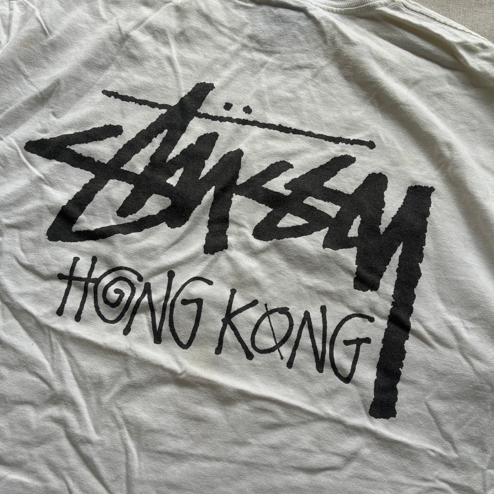 Stüssy Hong Kong Chapter T-Shirt White Graphic Tee Size L — photo 6 of 7