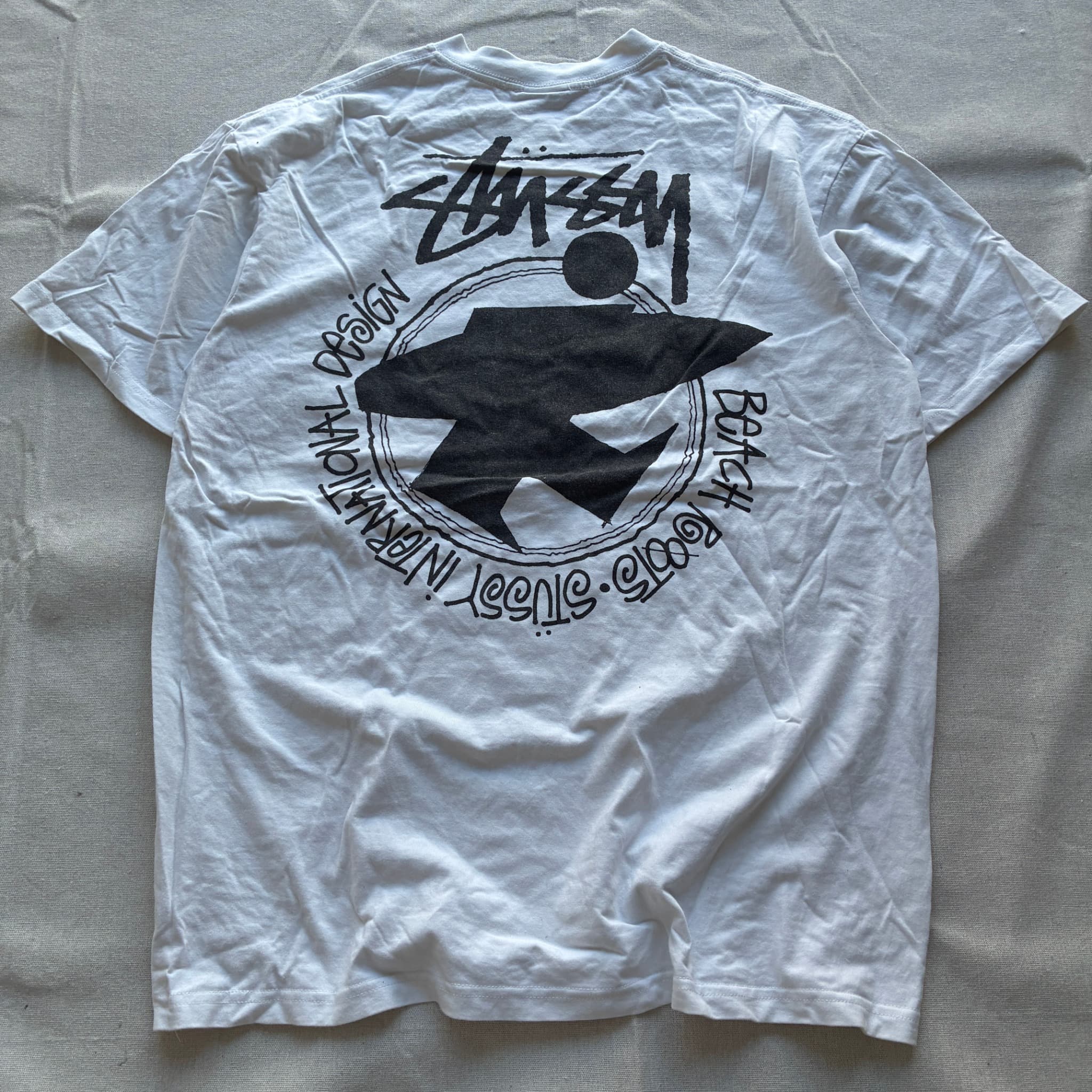 Stüssy International Design Anvil Logo T-Shirt White Size L — photo 5 of 7
