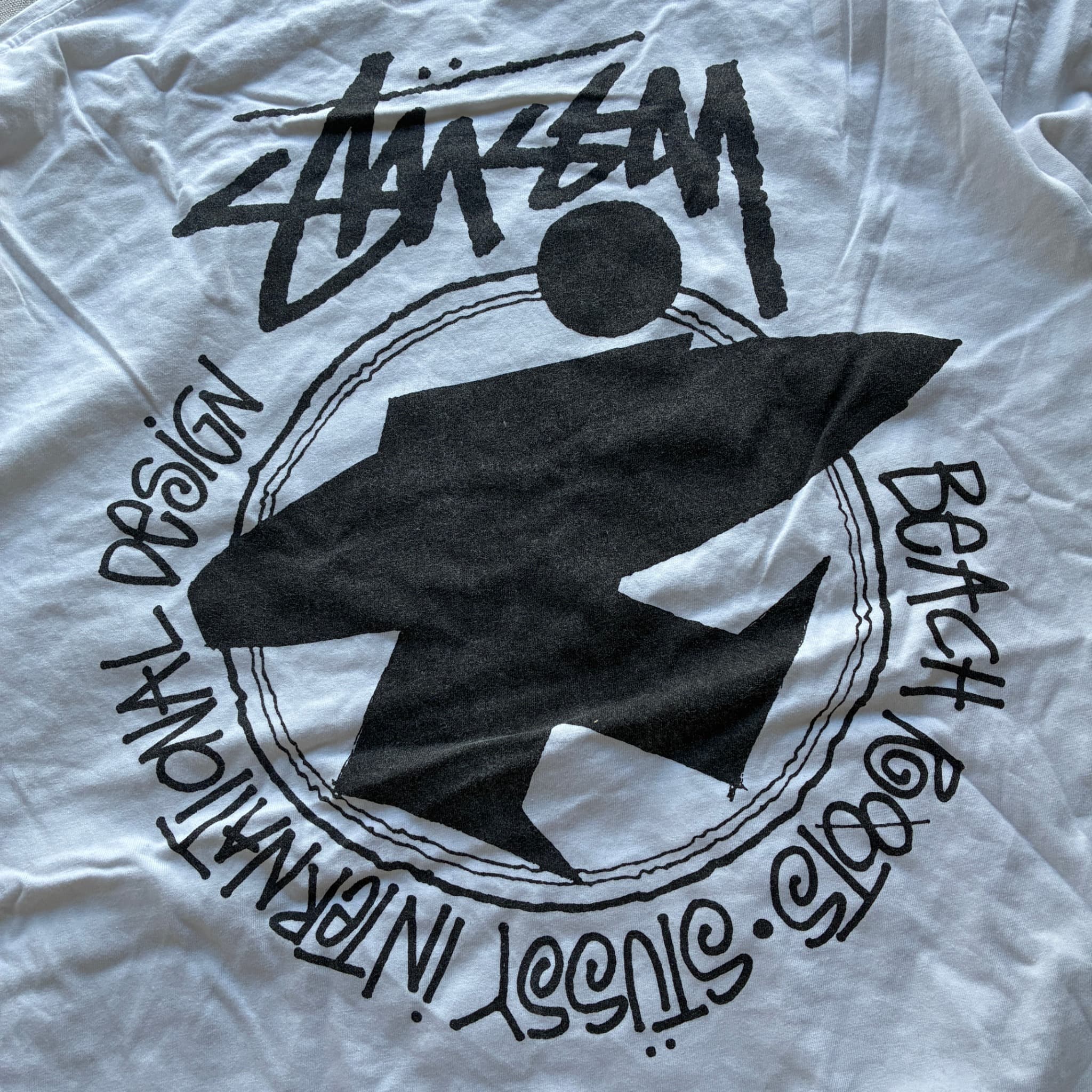 Stüssy International Design Anvil Logo T-Shirt White Size L — photo 6 of 7