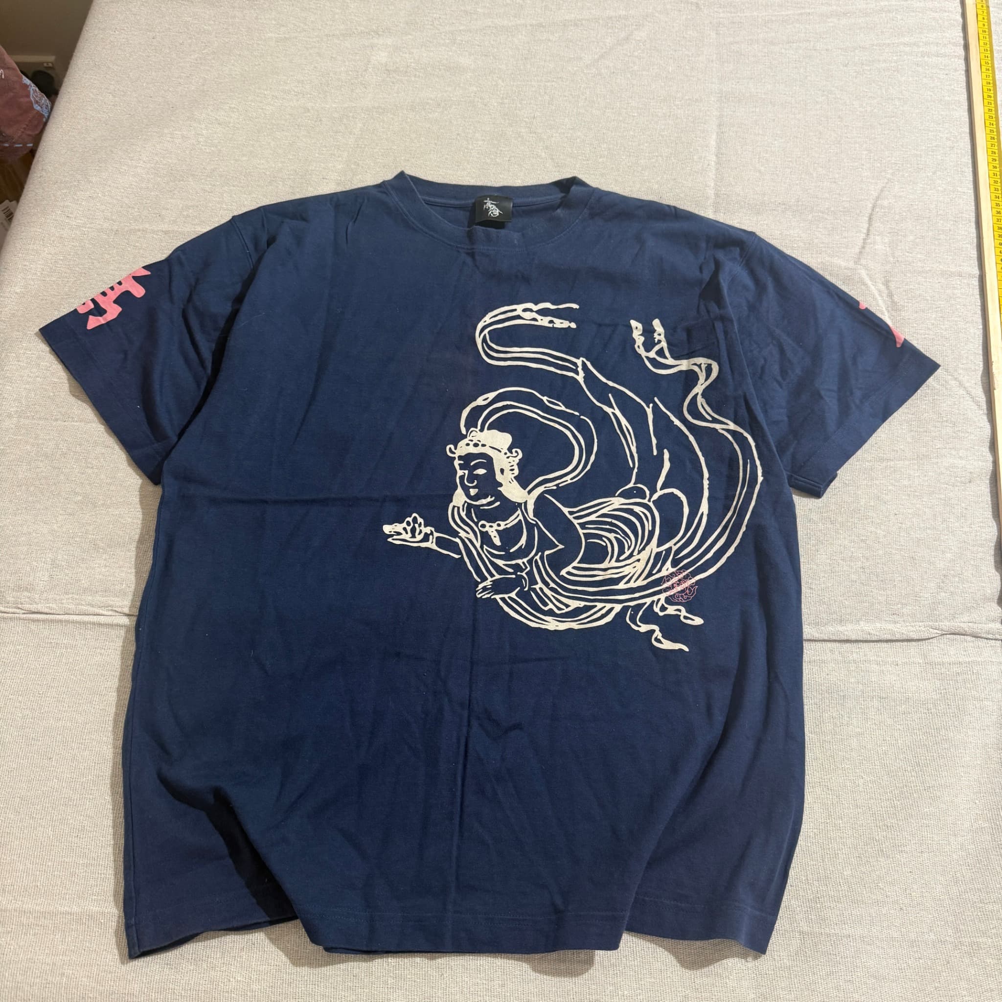 Stüssy Jumpman Kanji Graphic T-Shirt Navy — photo 1 of 4