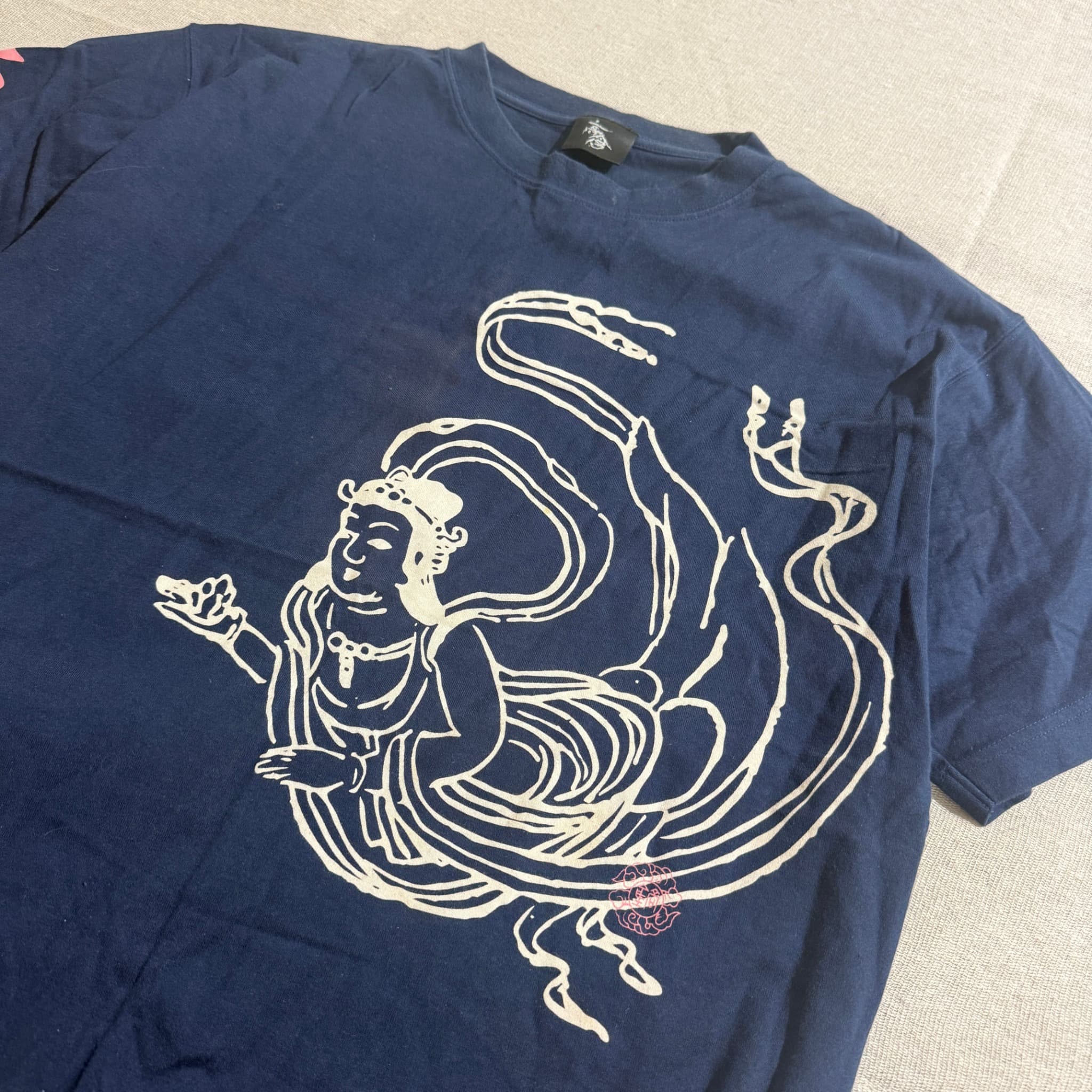 Stüssy Jumpman Kanji Graphic T-Shirt Navy — photo 2 of 4