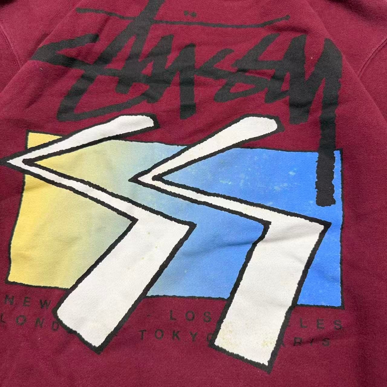 Stüssy Maroon Graphic Hoodie — photo 6 of 7