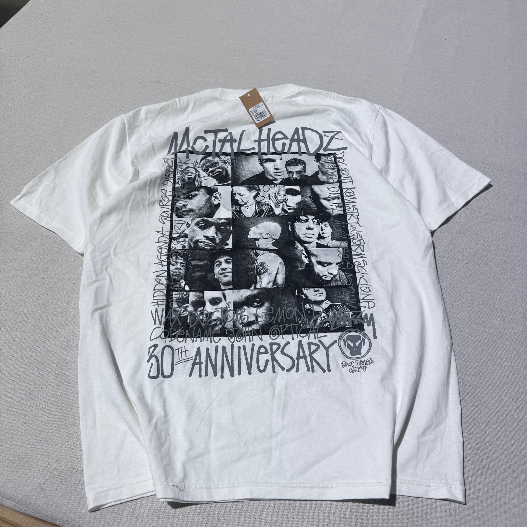 Stüssy x Metalheadz 30th Anniversary Tupac Graphic T-Shirt White Size L — photo 4 of 7