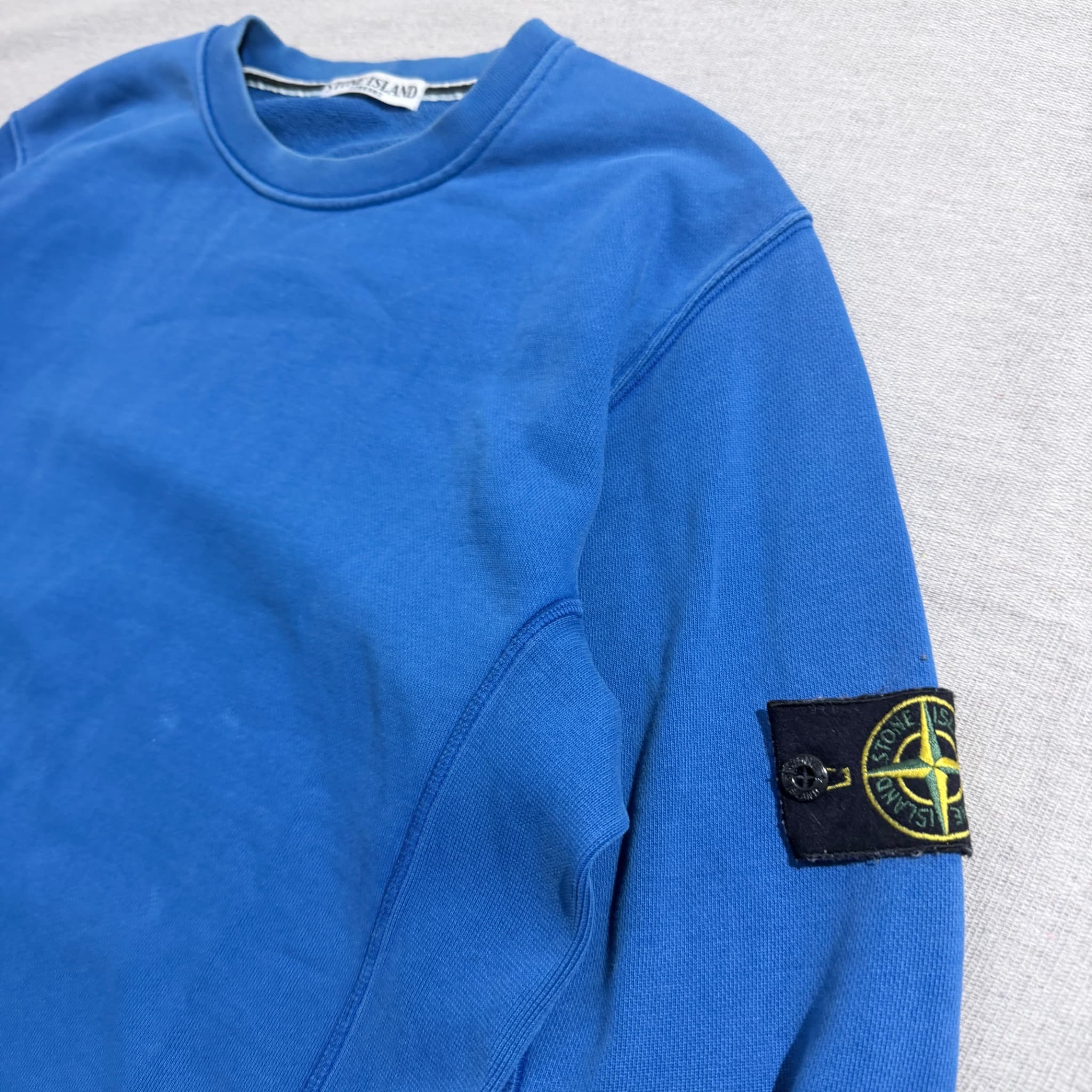 Stone Island Garment Dyed Crewneck Sweatshirt Blue XL — photo 2 of 12