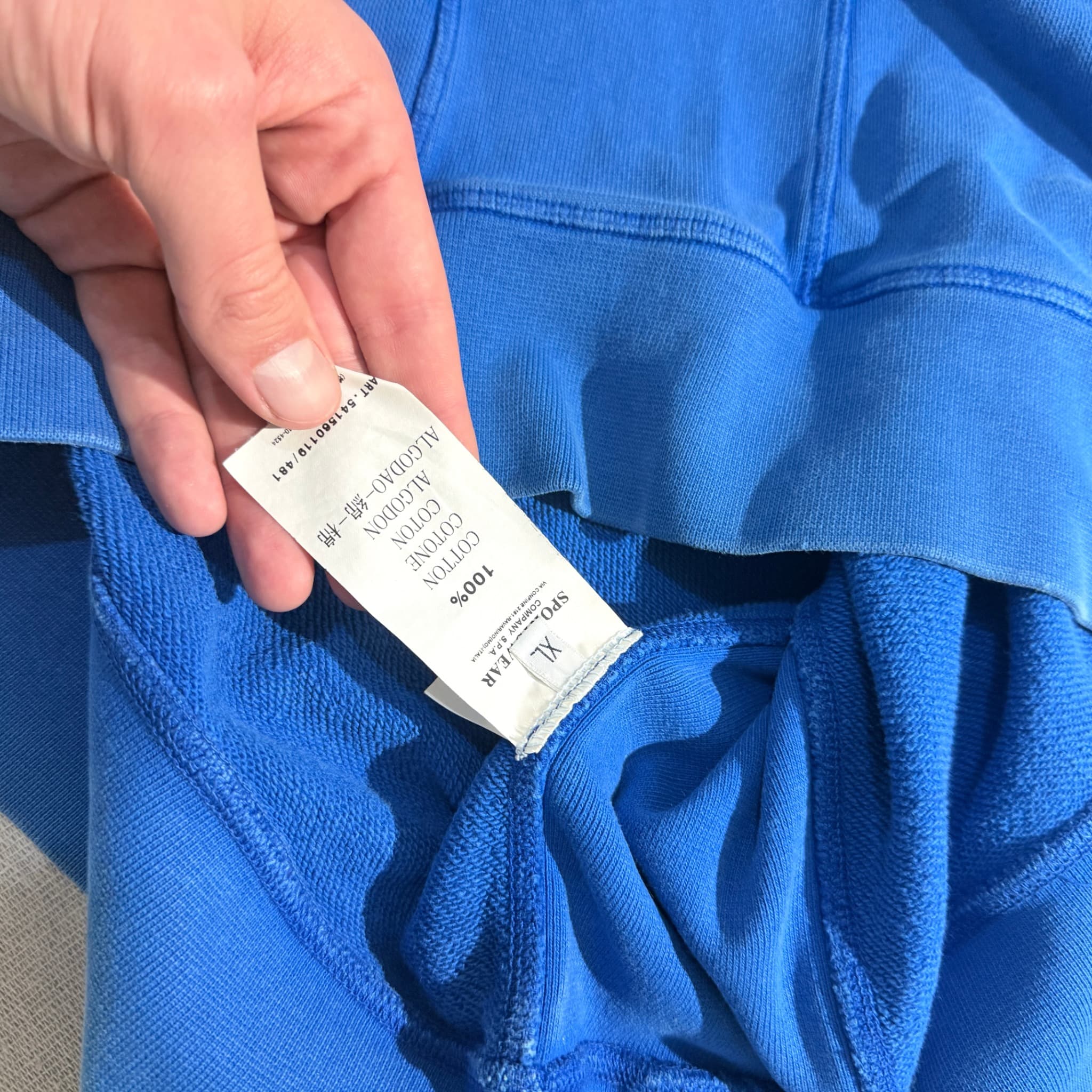 Stone Island Garment Dyed Crewneck Sweatshirt Blue XL — photo 5 of 12