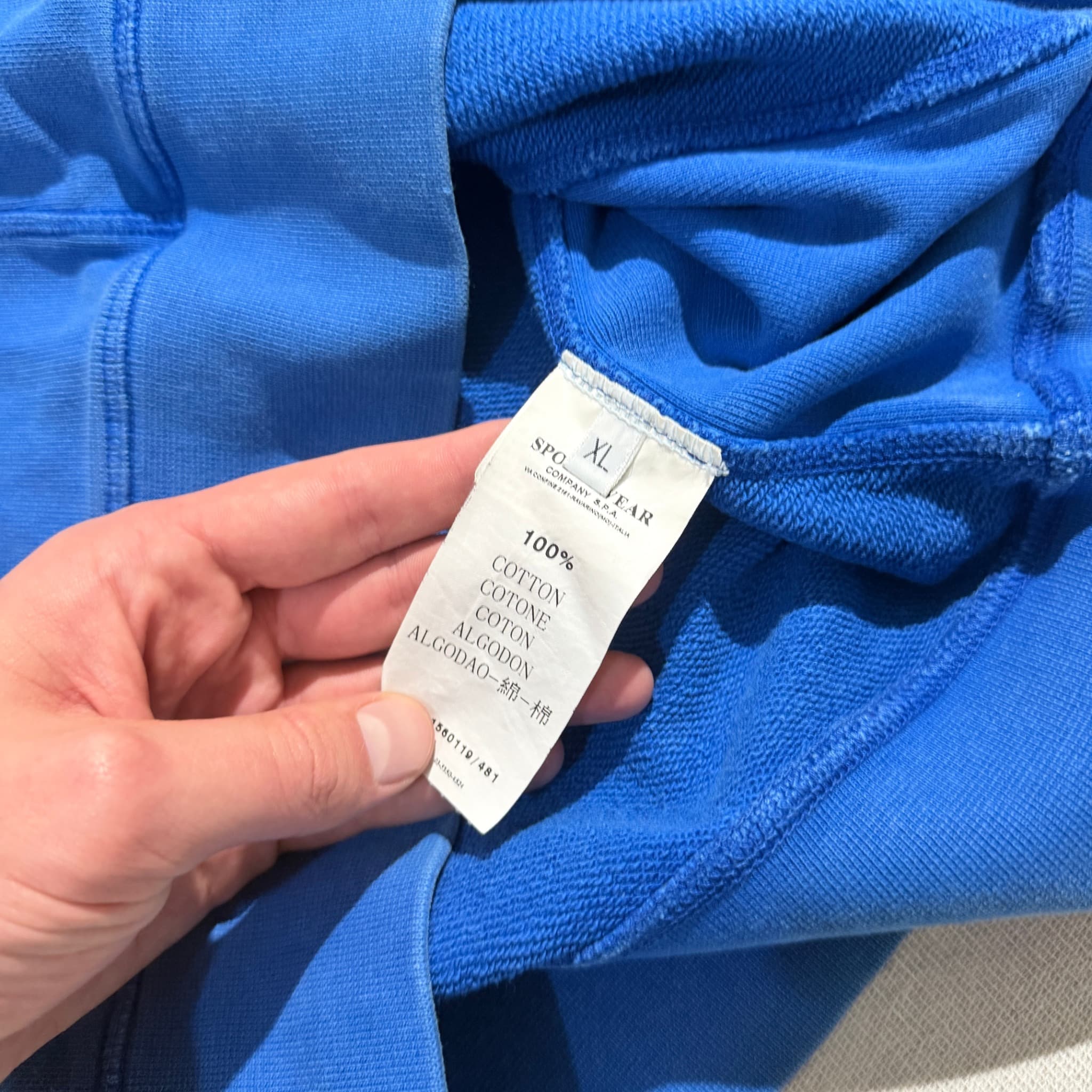 Stone Island Garment Dyed Crewneck Sweatshirt Blue XL — photo 6 of 12