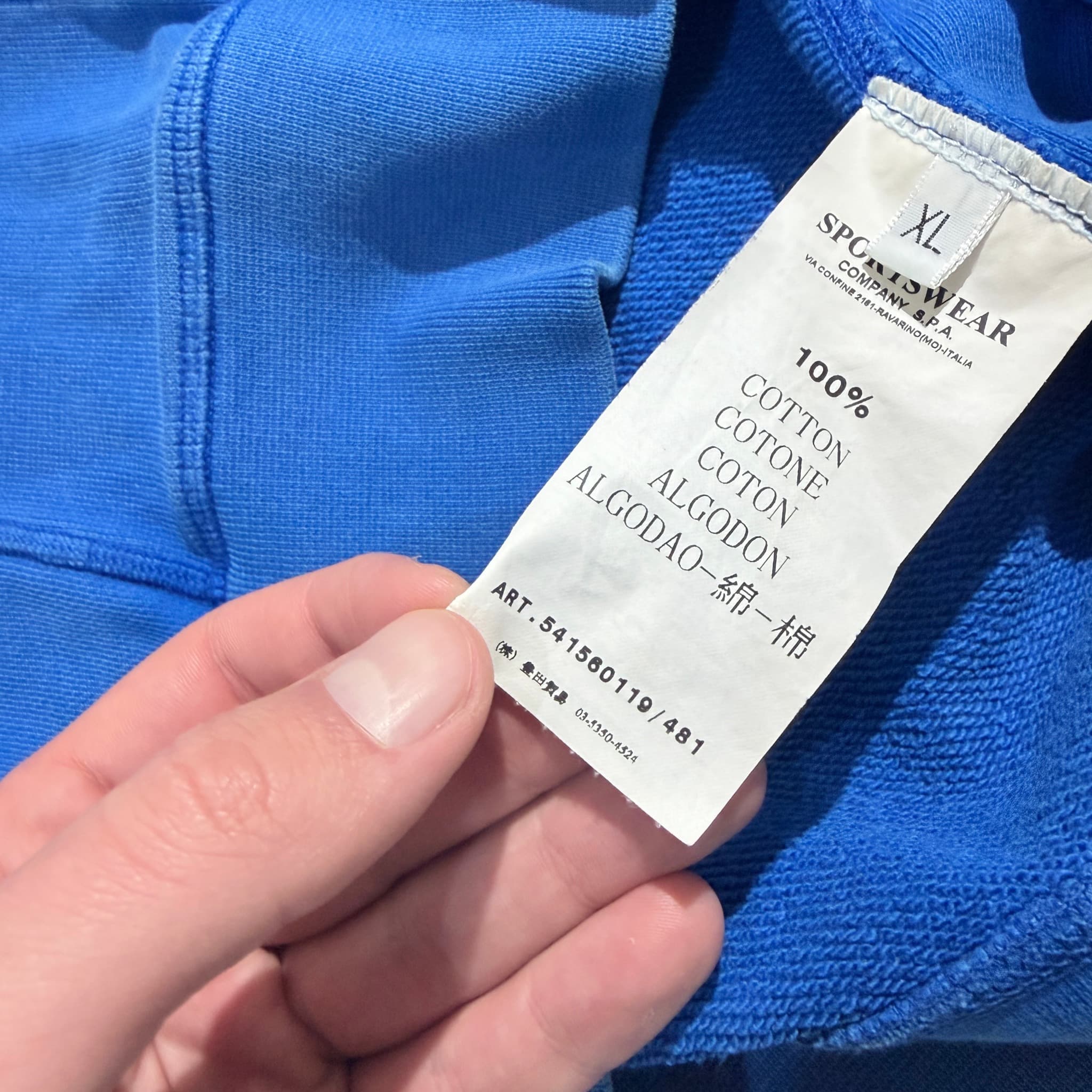 Stone Island Garment Dyed Crewneck Sweatshirt Blue XL — photo 9 of 12