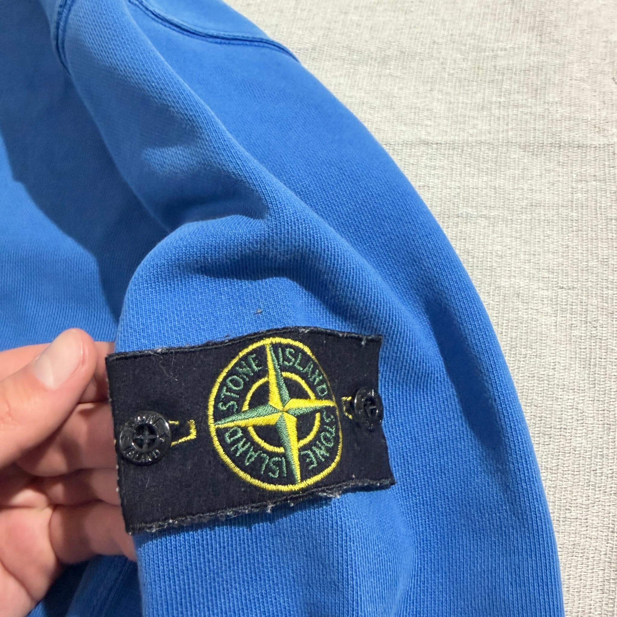 Stone Island Garment Dyed Crewneck Sweatshirt Blue XL — photo 10 of 12