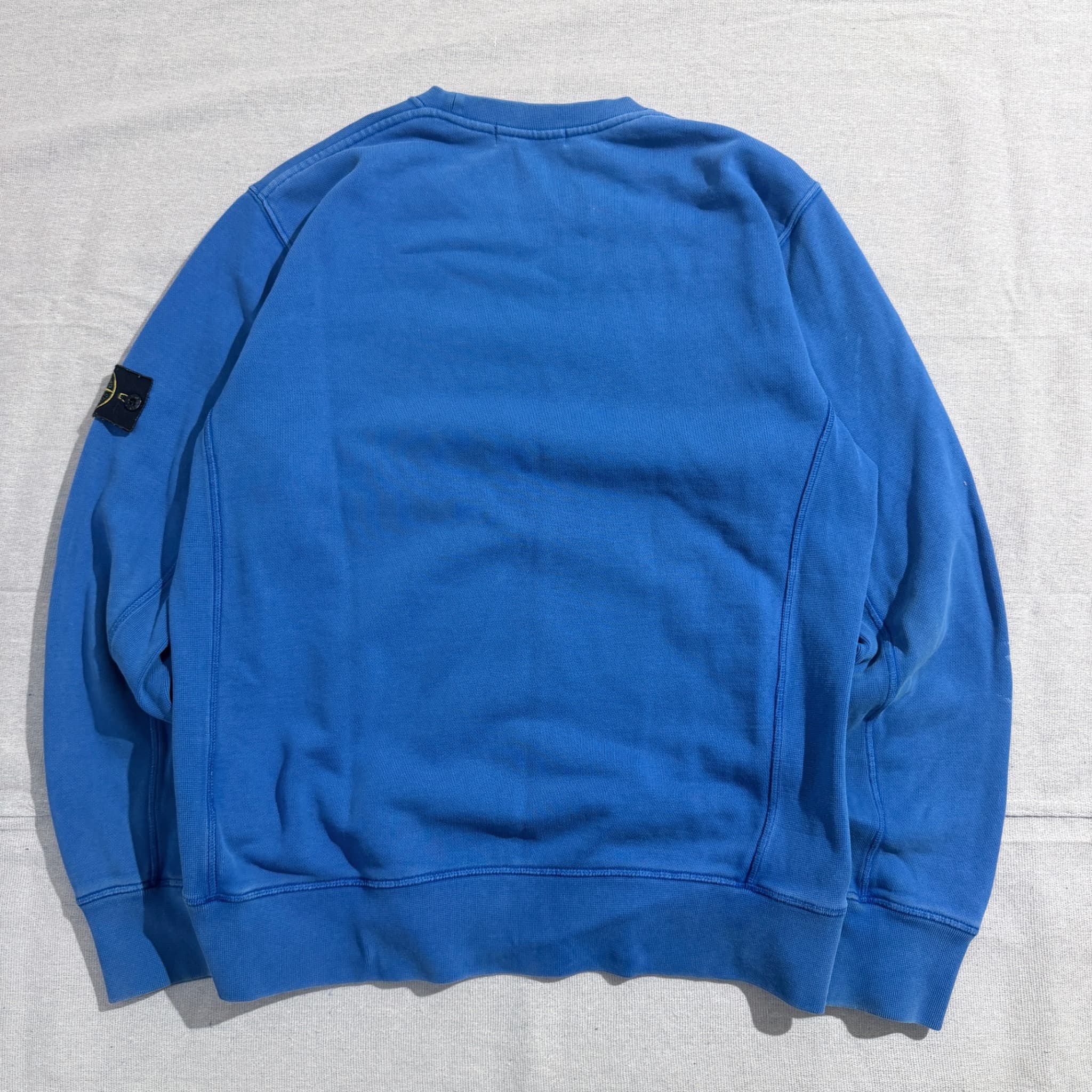 Stone Island Garment Dyed Crewneck Sweatshirt Blue XL — photo 11 of 12