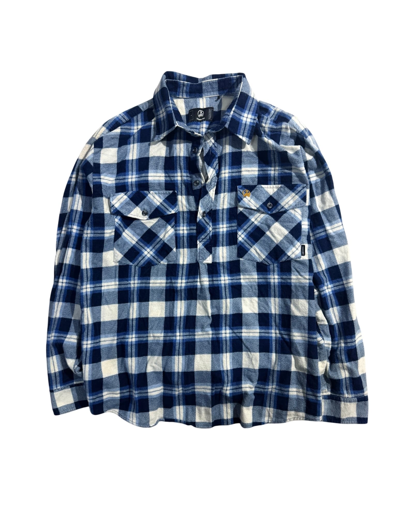 Swandri Men's Blue Plaid Flannel Shirt — photo 1 of 7