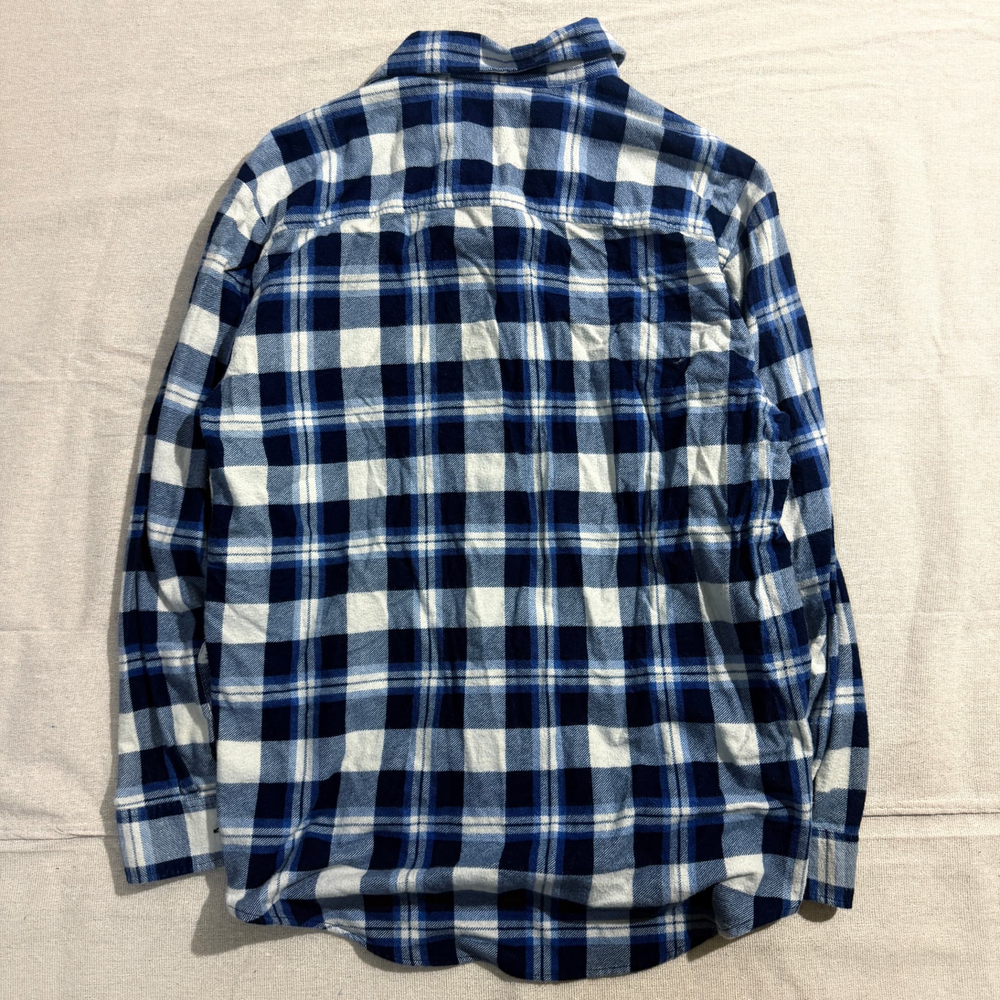 Swandri Men's Blue Plaid Flannel Shirt — photo 5 of 7