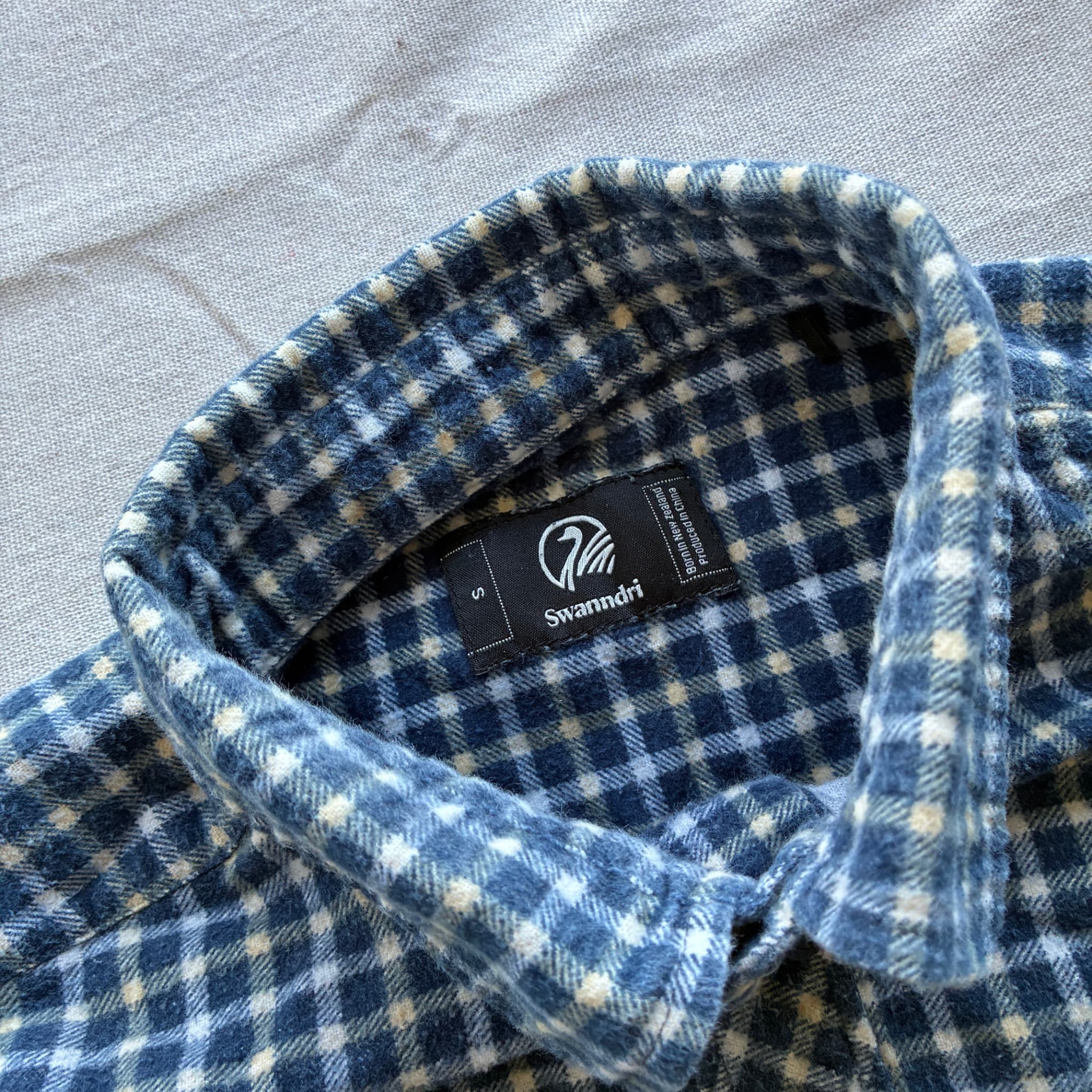 Swanndri Blue Plaid Flannel Shirt 2000s Release S — photo 4 of 6