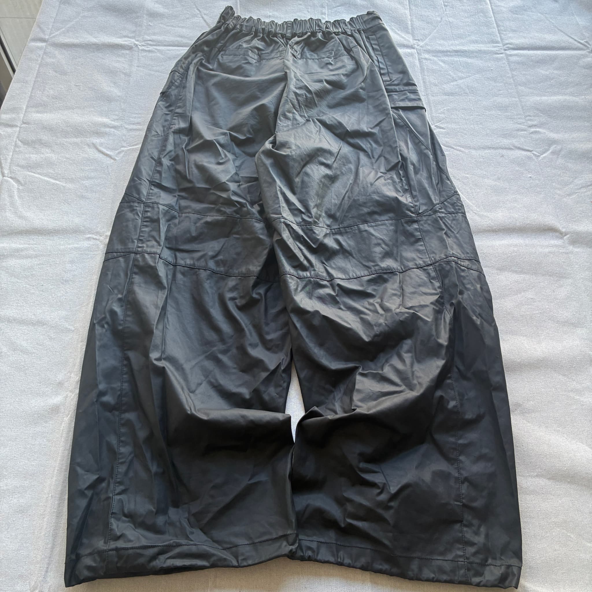 Technical Wide Leg Trousers Black L — photo 5 of 8