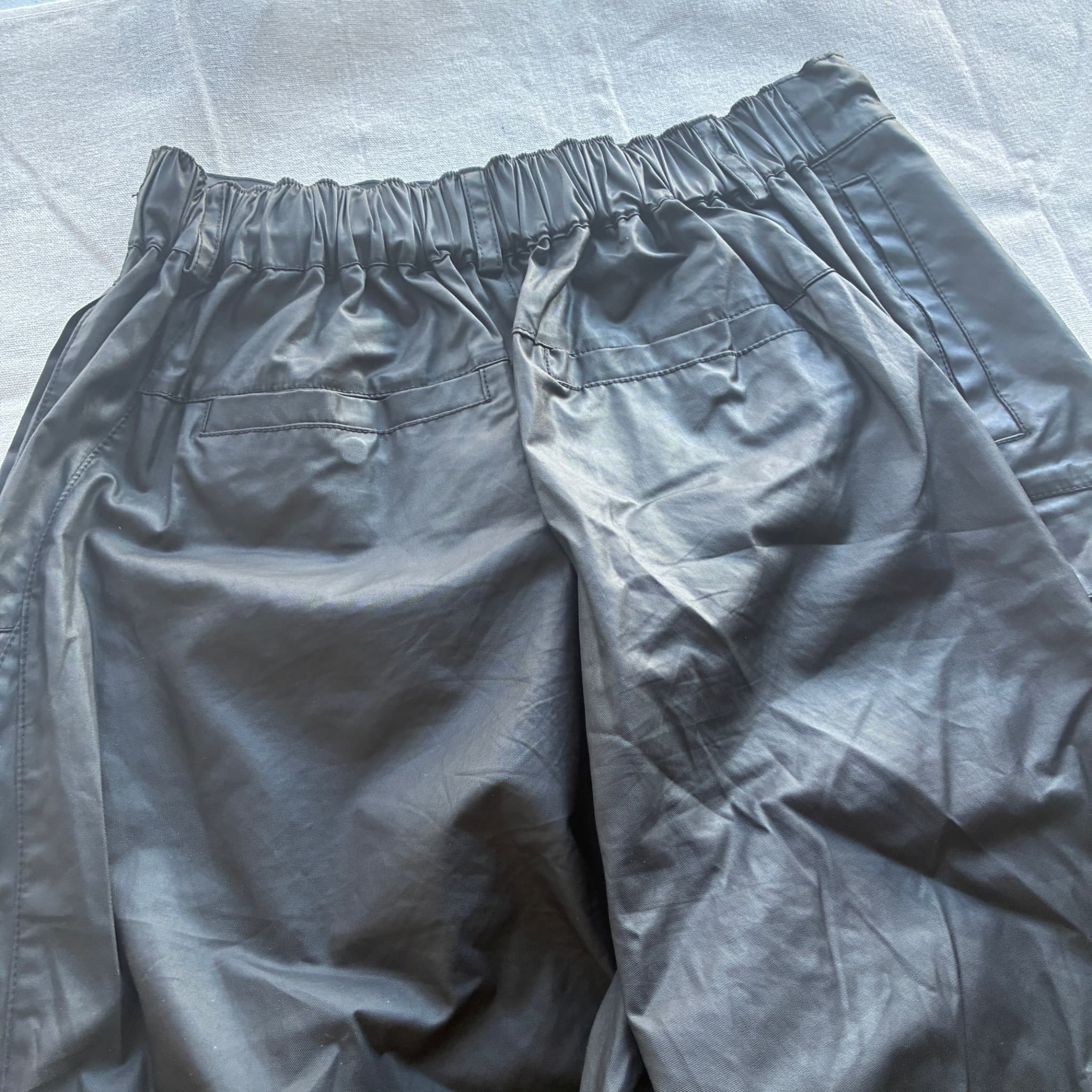 Technical Wide Leg Trousers Black L — photo 6 of 8