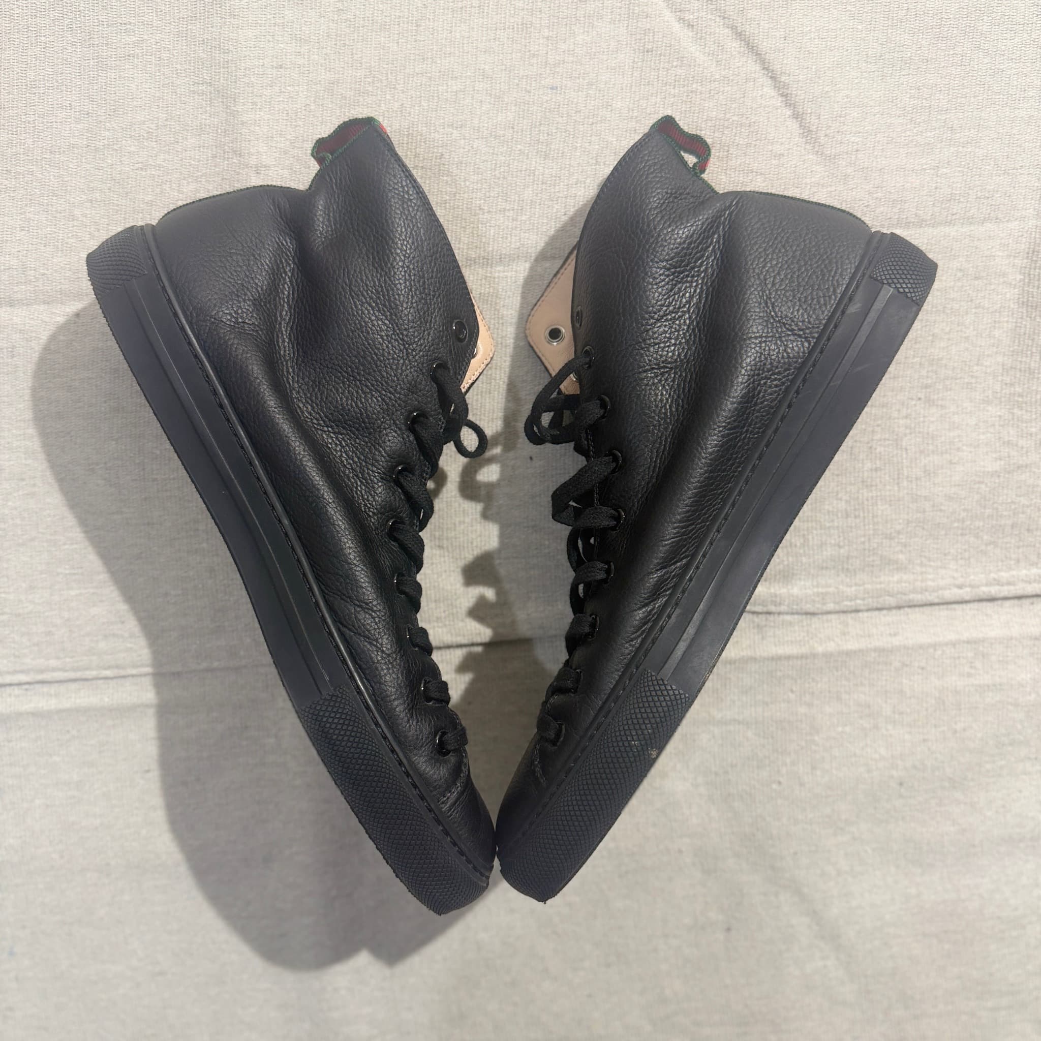 Tiger Embroidered Leather High-Top Sneakers — photo 7 of 12