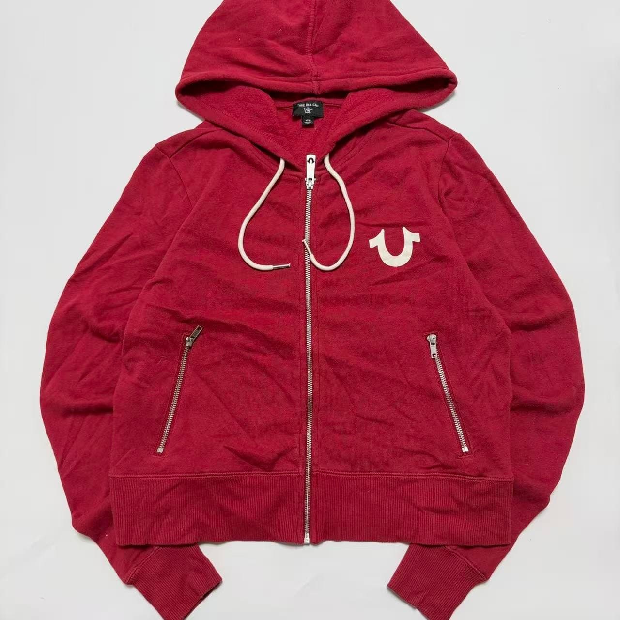 True Religion Red Horseshoe Full-Zip Hoodie — photo 1 of 9