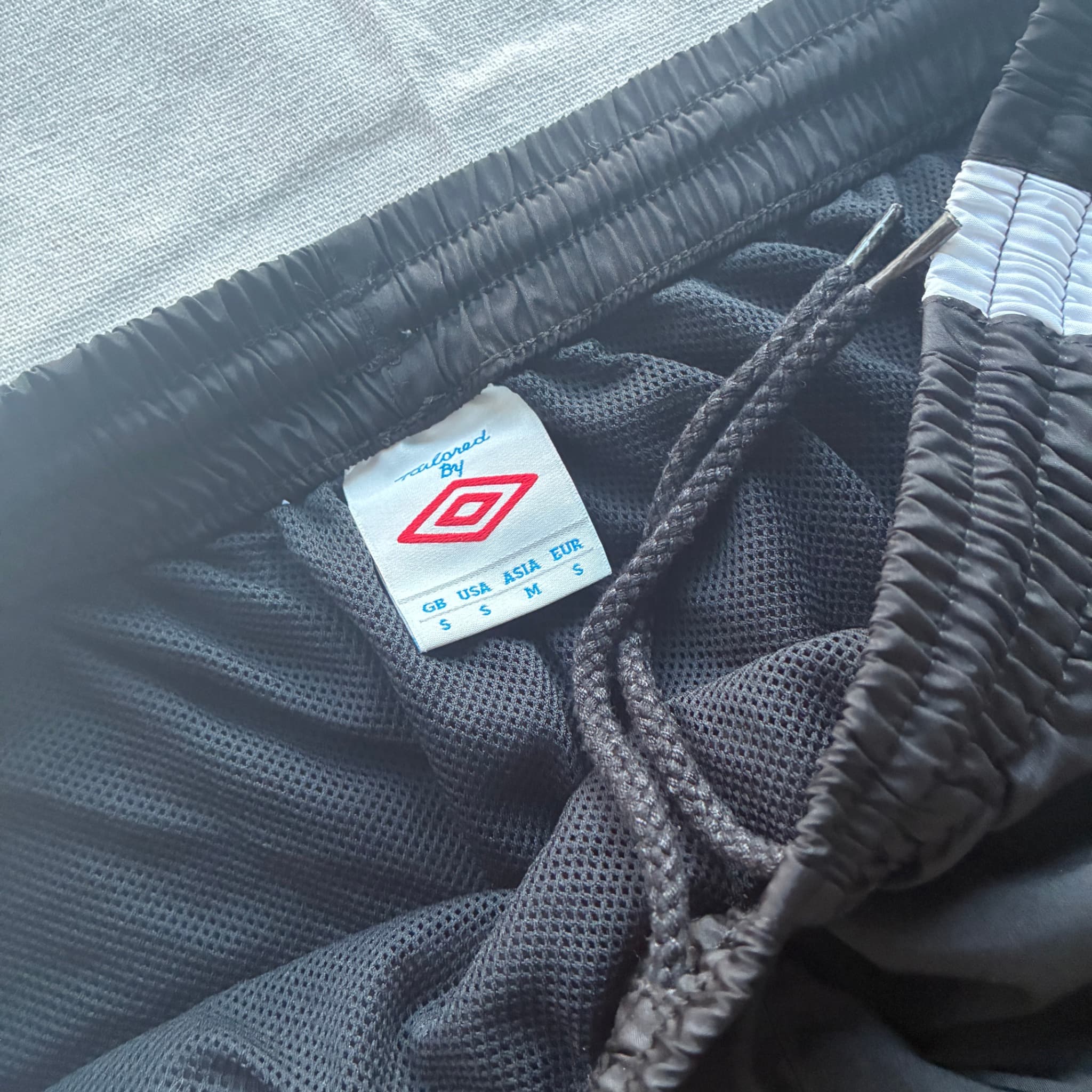 Umbro Vintage Nylon Soccer Shorts Black White S — photo 4 of 7