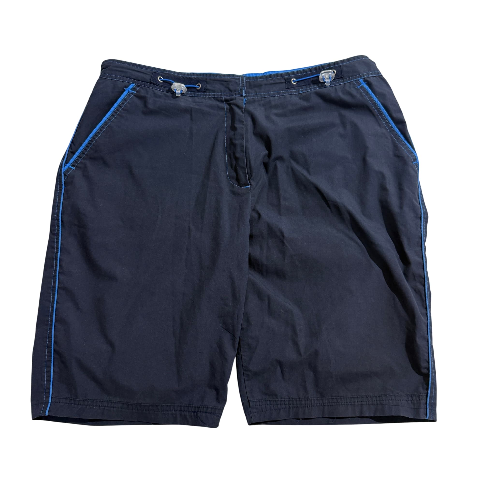 Unbranded Navy Blue Performance Shorts With Blue Piping — photo 1 of 6
