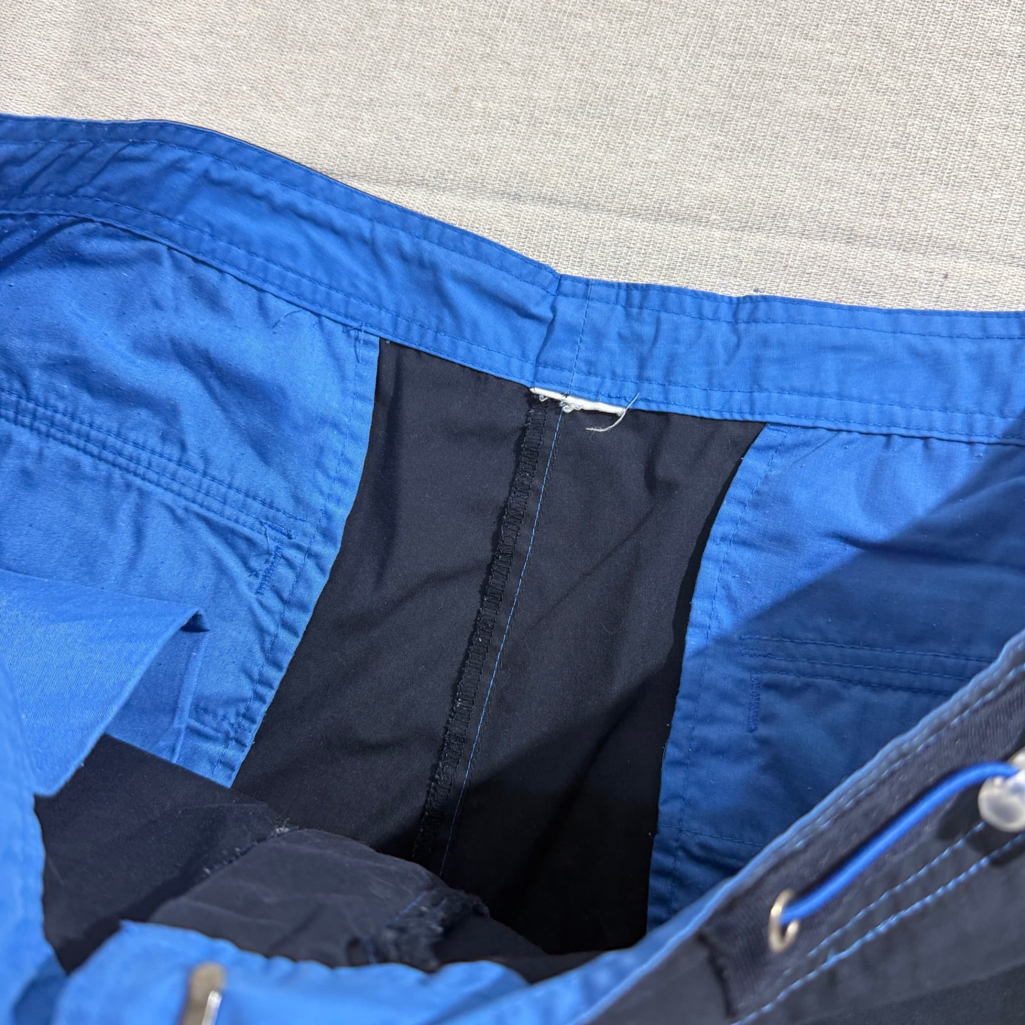 Unbranded Navy Blue Performance Shorts With Blue Piping — photo 4 of 6