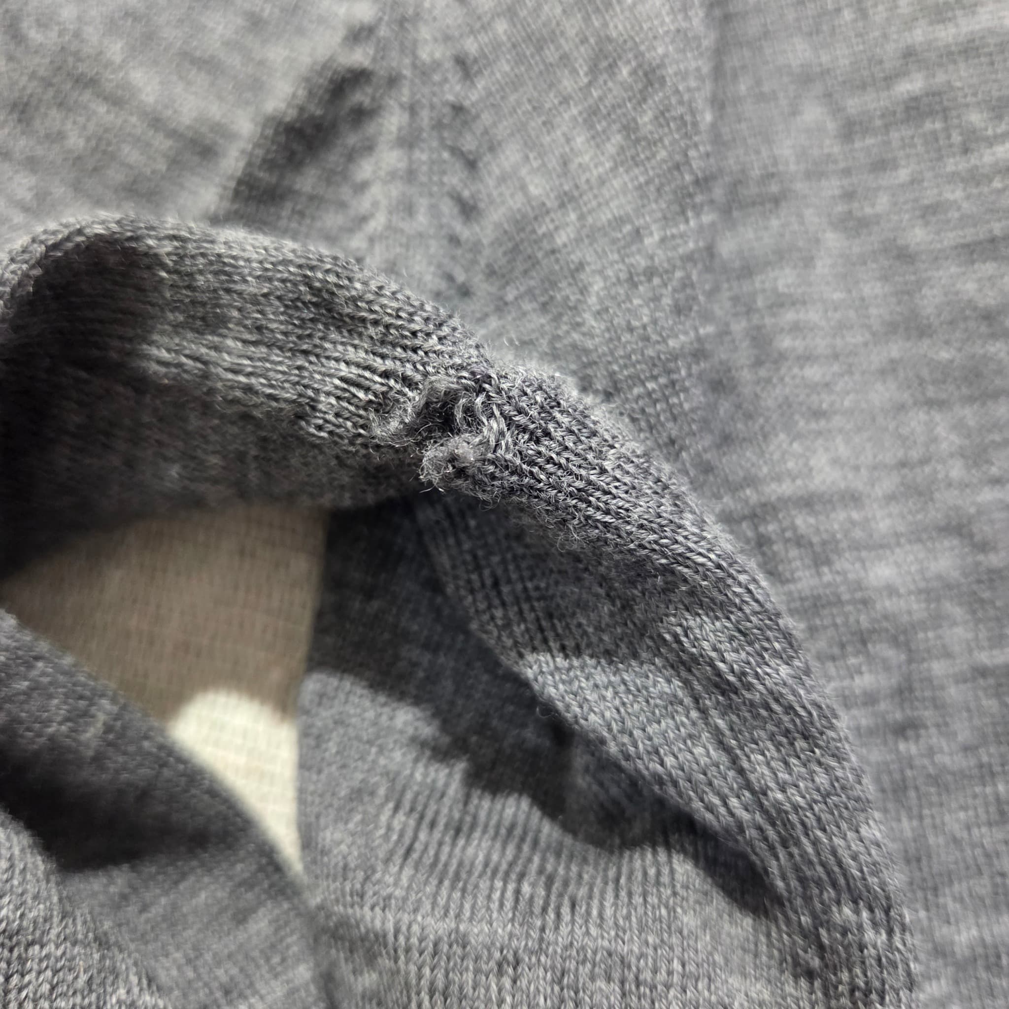 Uniqlo Extra Fine Merino Crew Neck Sweater Grey — photo 4 of 9