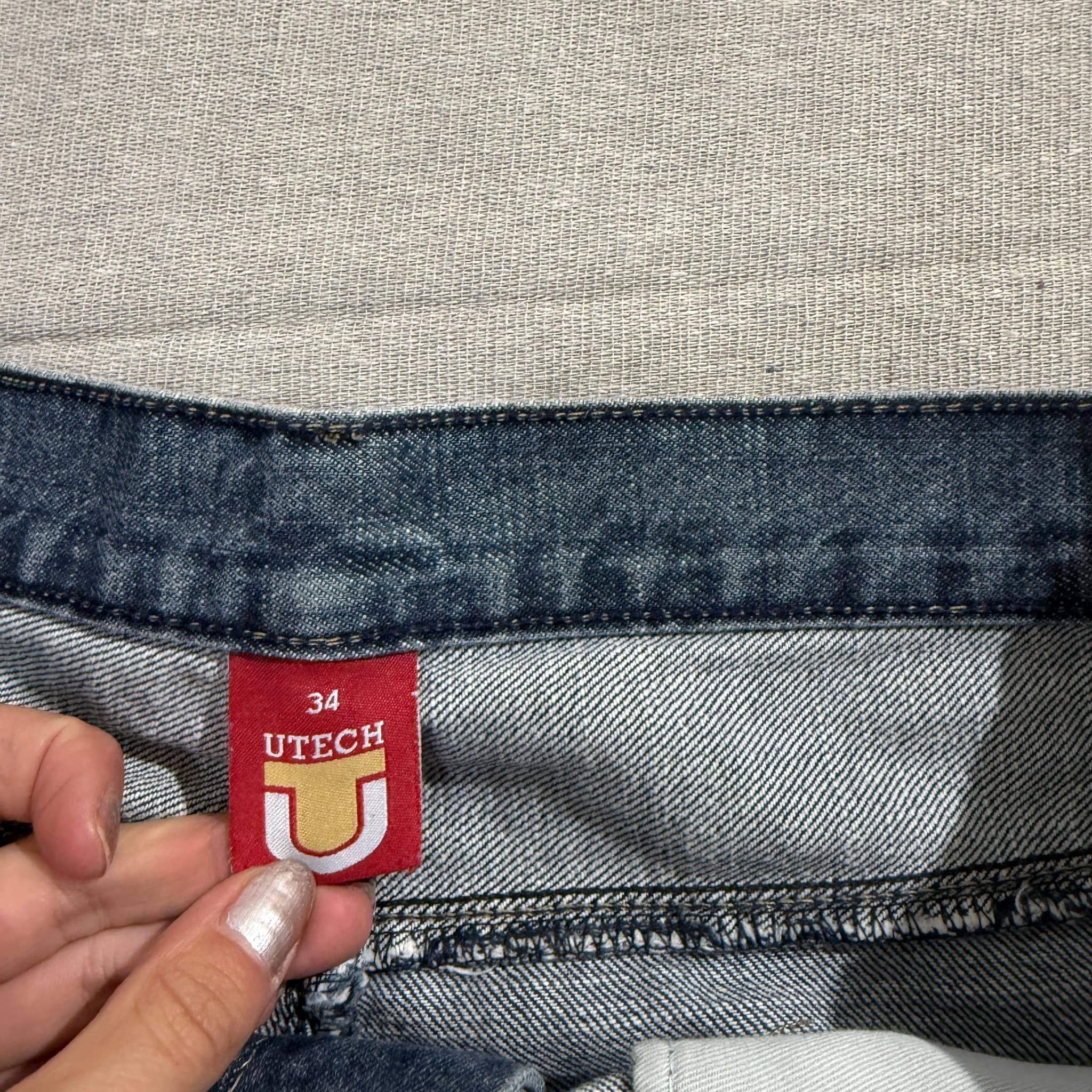 Utech Men's Acid Wash Denim Shorts Size 34 — photo 4 of 6