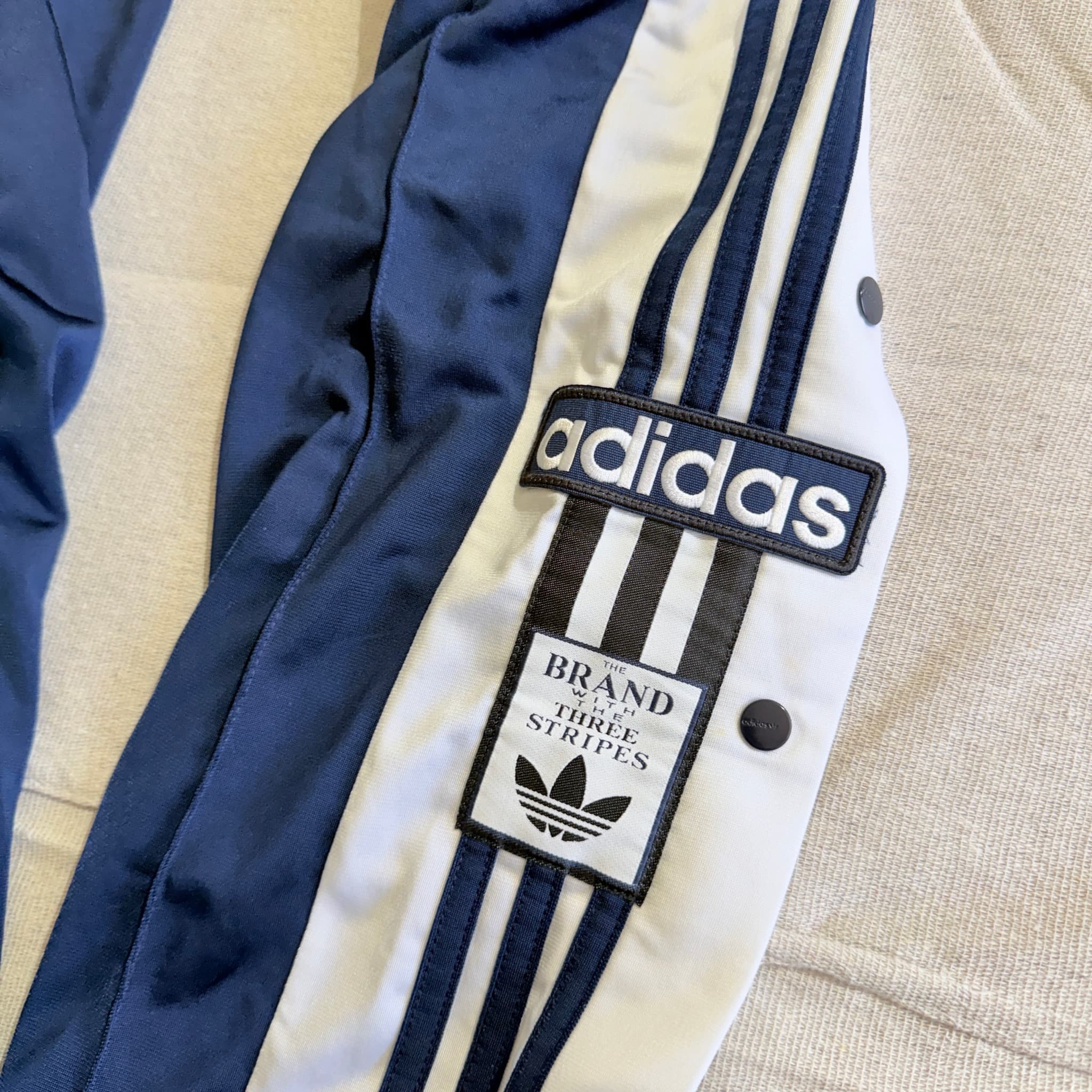 Vintage 2000s Adidas Adibreak Snap Track Pants Navy — photo 2 of 9