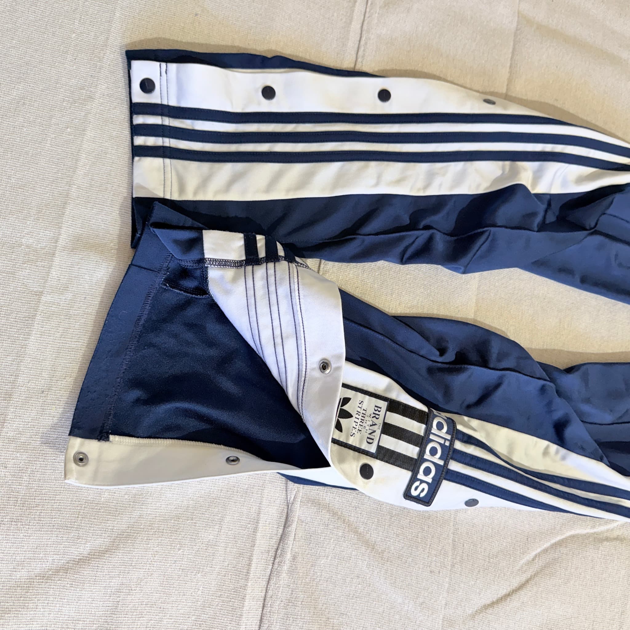 Vintage 2000s Adidas Adibreak Snap Track Pants Navy — photo 3 of 9