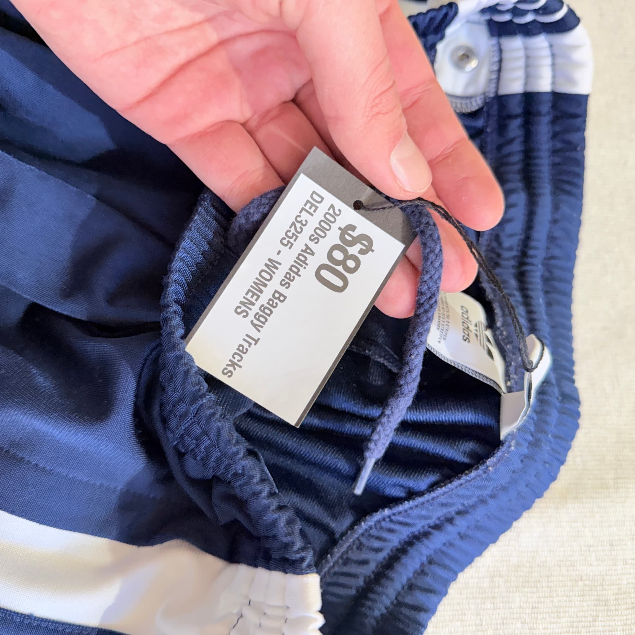 Vintage 2000s Adidas Adibreak Snap Track Pants Navy — photo 6 of 9
