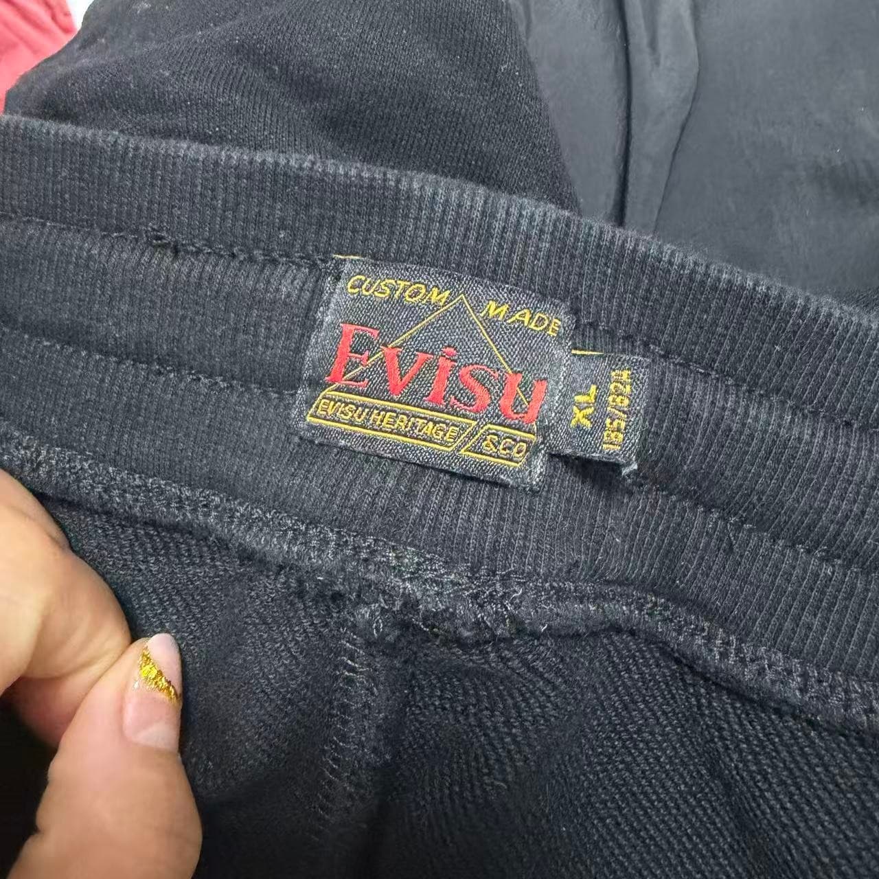Vintage 2000s Evisu Black Sweatpants — photo 3 of 12