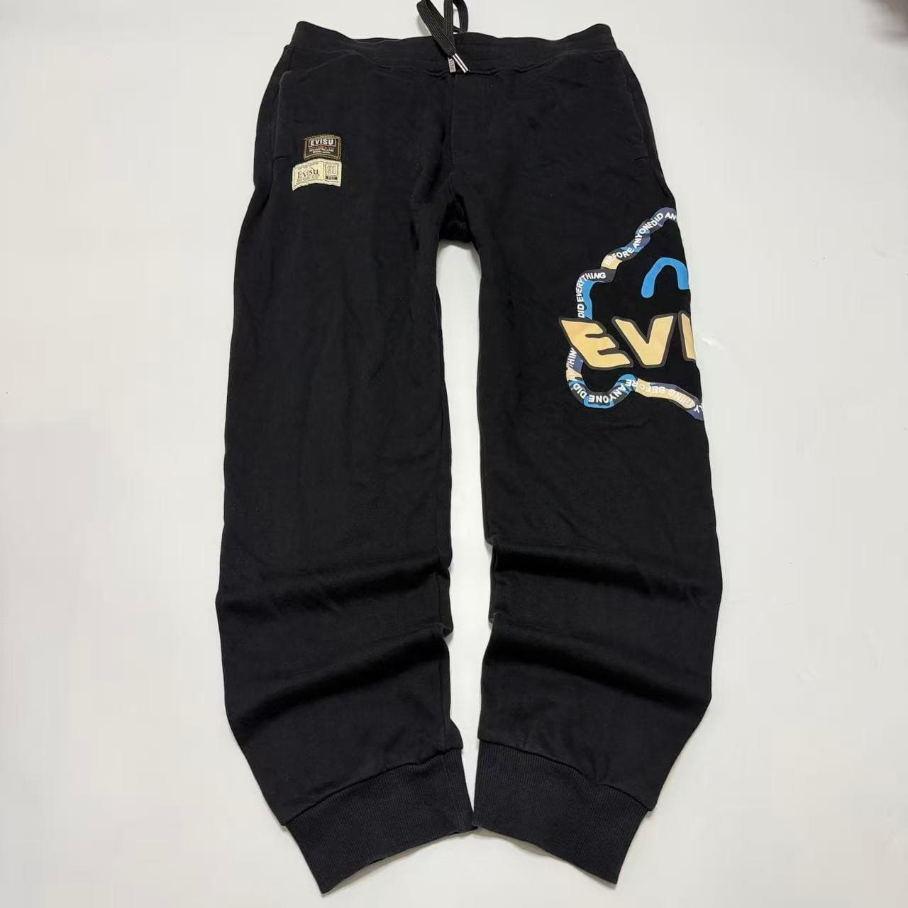 Vintage 2000s Evisu Black Sweatpants — photo 1 of 12