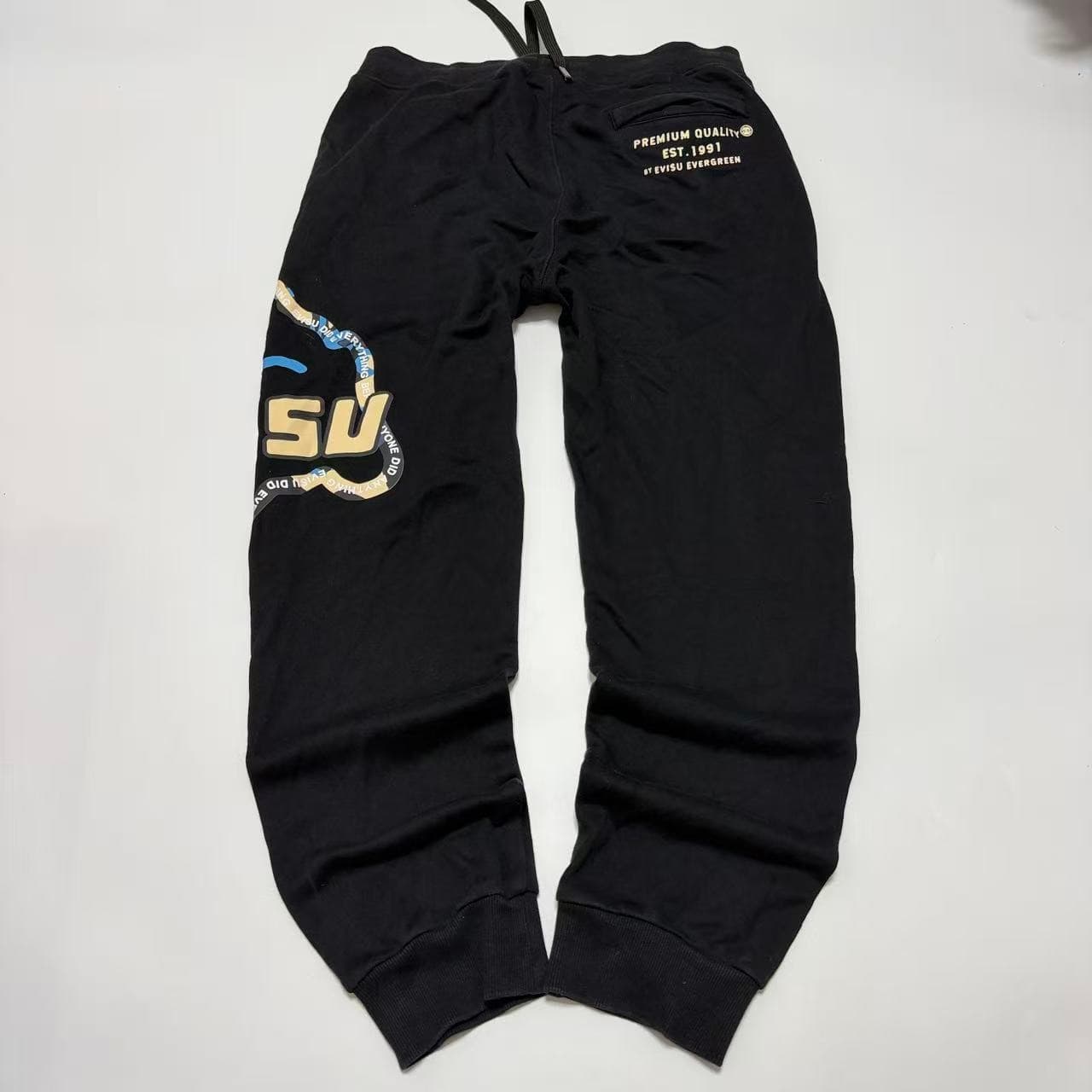 Vintage 2000s Evisu Black Sweatpants — photo 2 of 12