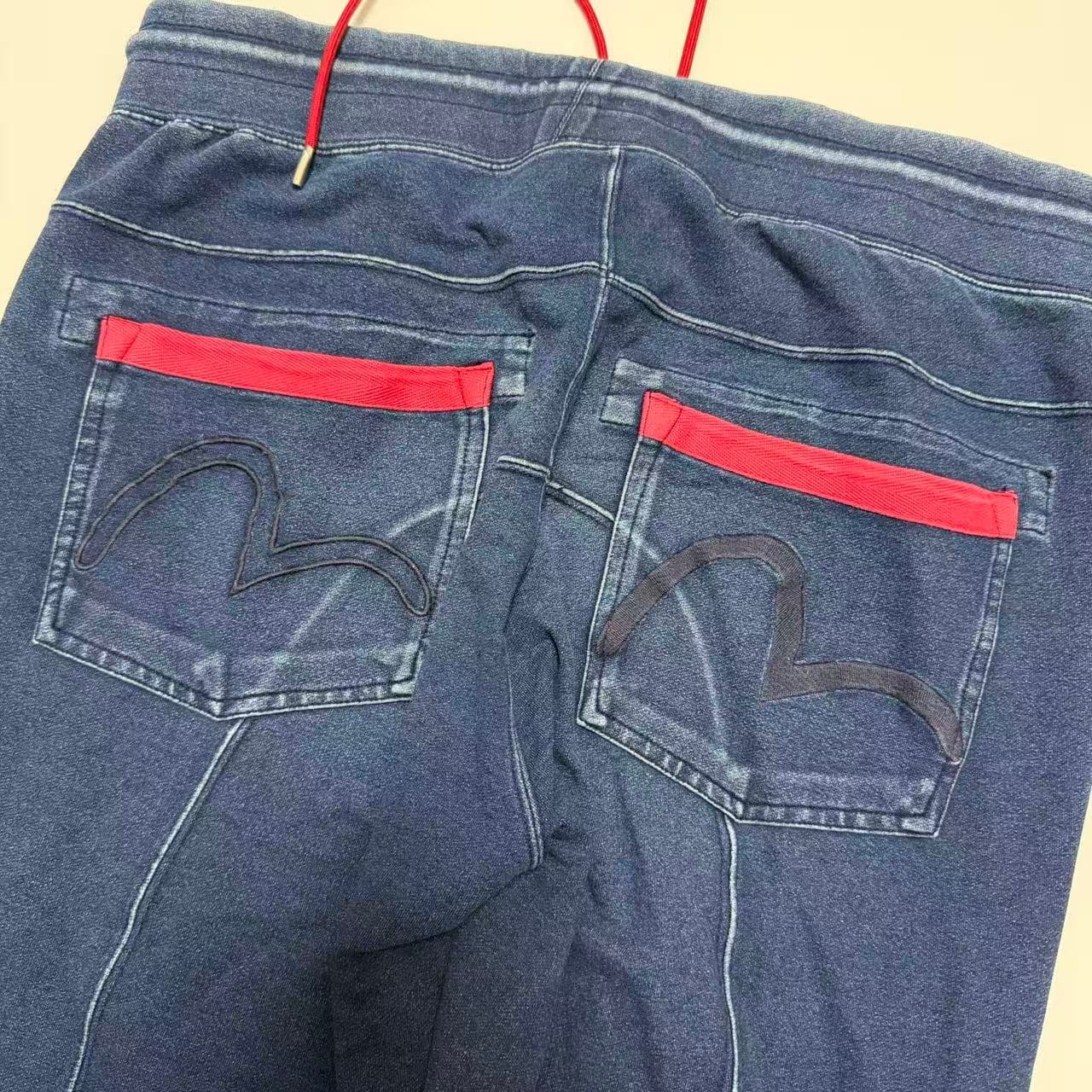Vintage 2000s Evisu Denim Jogger Sweatpants — photo 11 of 12