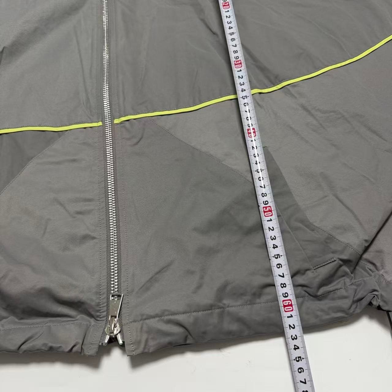 Vintage 2000s Grey Technical Jacket With Neon Piping — photo 4 of 5
