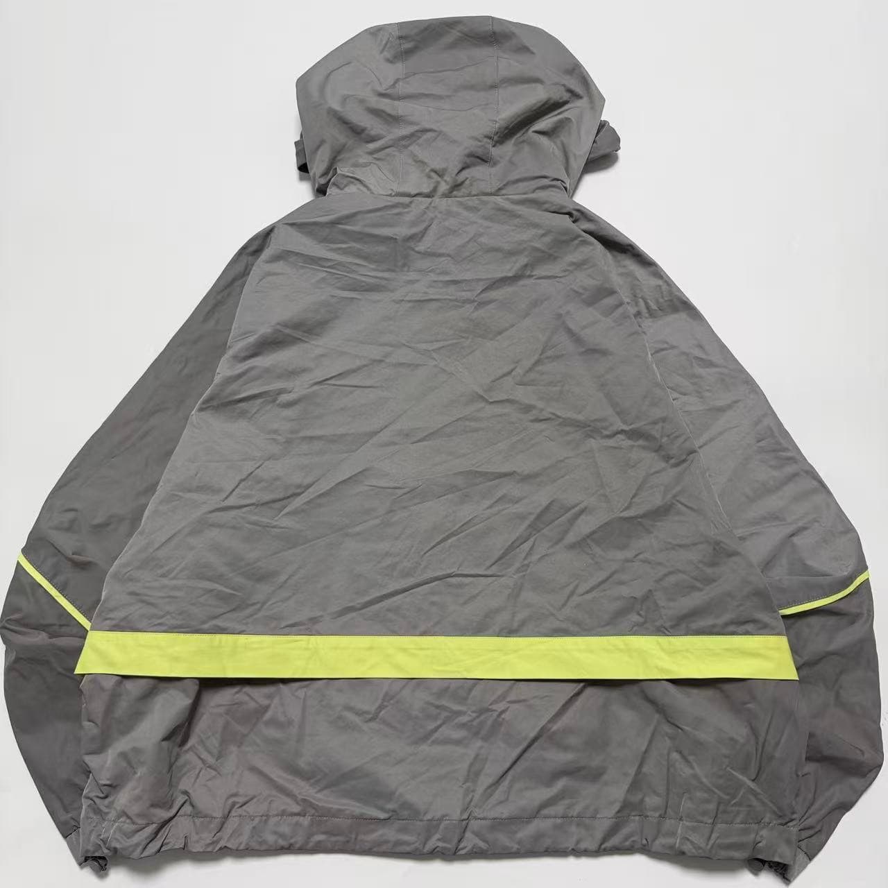 Vintage 2000s Grey Technical Jacket With Neon Piping — photo 2 of 5