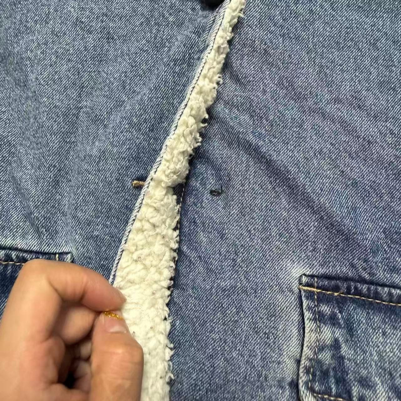 Vintage 2000s Release Pull&Bear Sherpa-Lined Denim Jacket — photo 3 of 7
