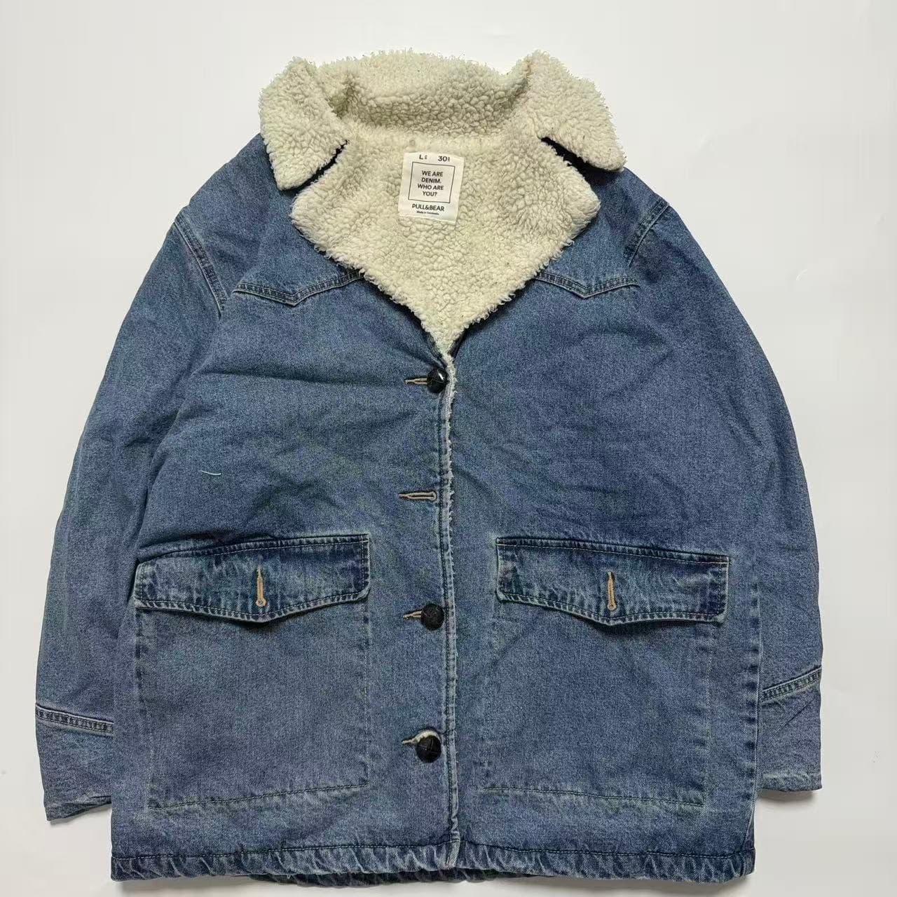 Vintage 2000s Release Pull&Bear Sherpa-Lined Denim Jacket — photo 1 of 7