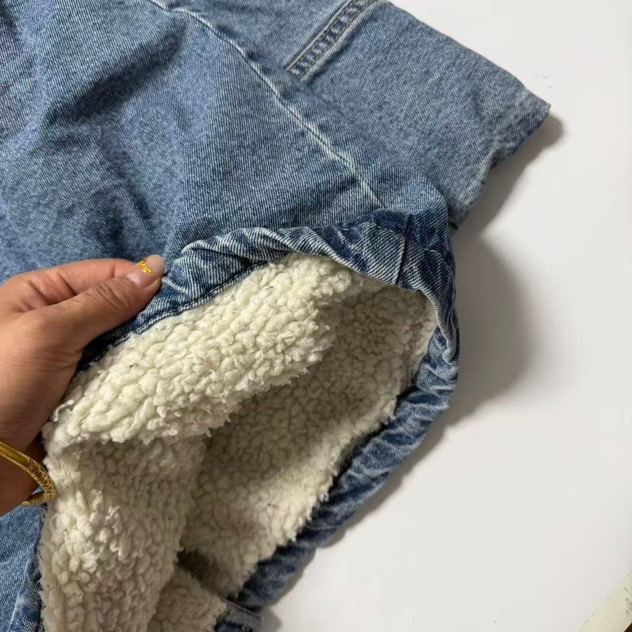 Vintage 2000s Release Pull&Bear Sherpa-Lined Denim Jacket — photo 7 of 7