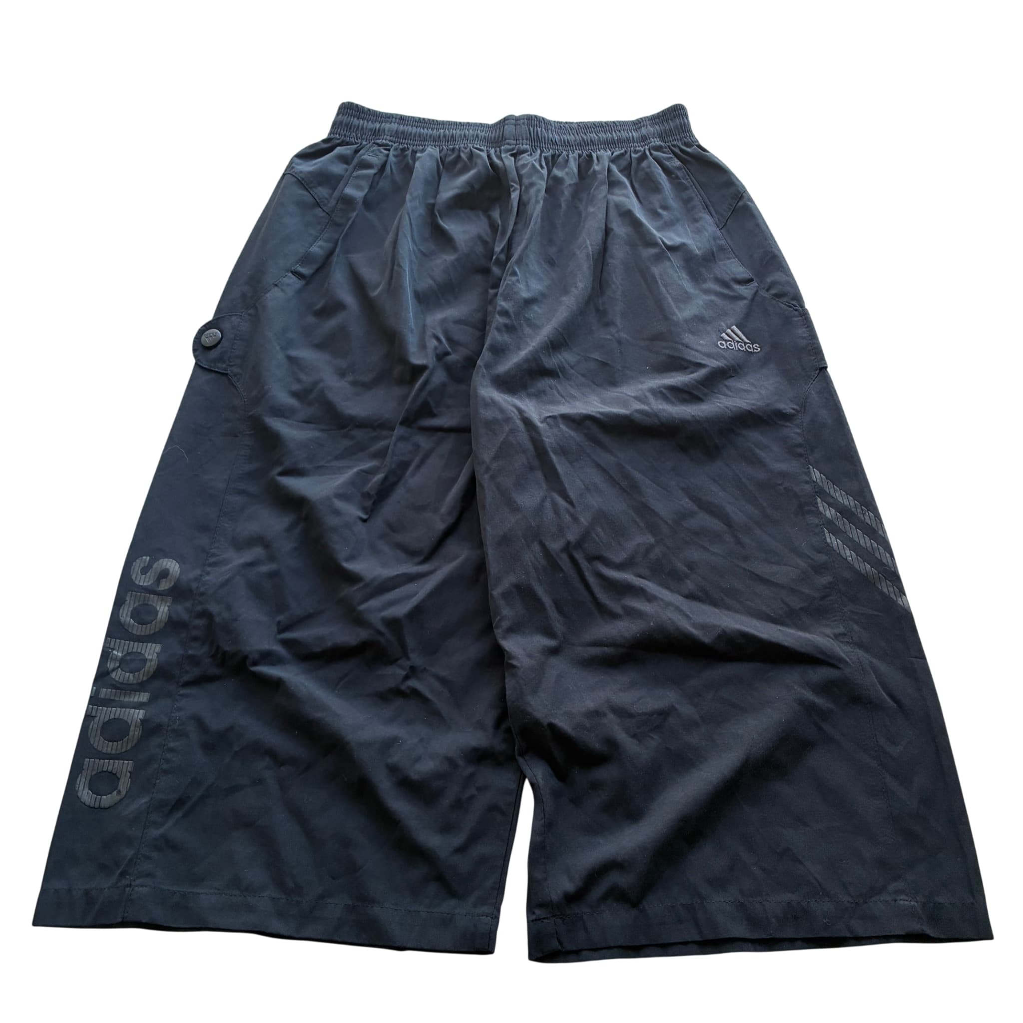 Vintage Adidas Black Nylon Cargo Shorts — photo 1 of 7
