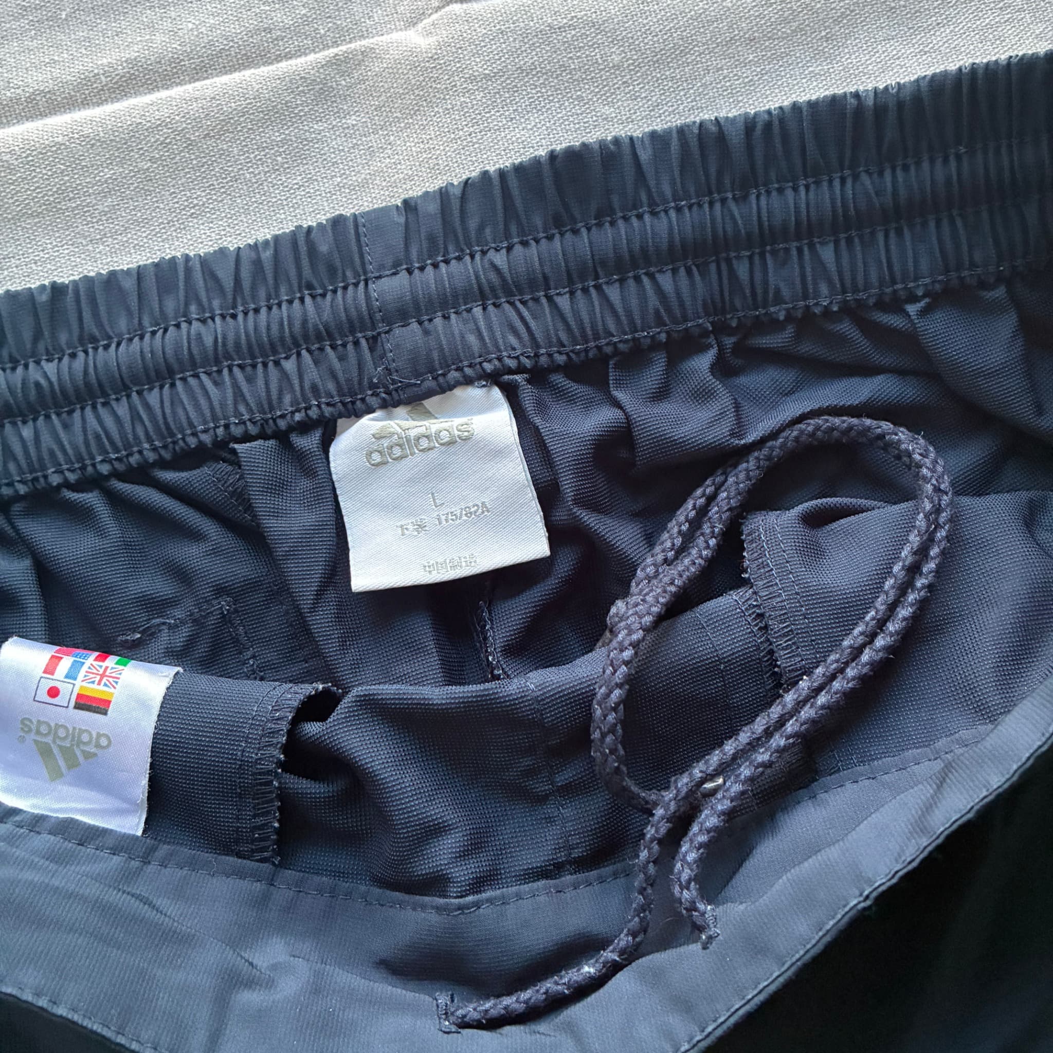 Vintage Adidas Embroidered Logo Nylon Shorts Navy Men's Size L — photo 4 of 7